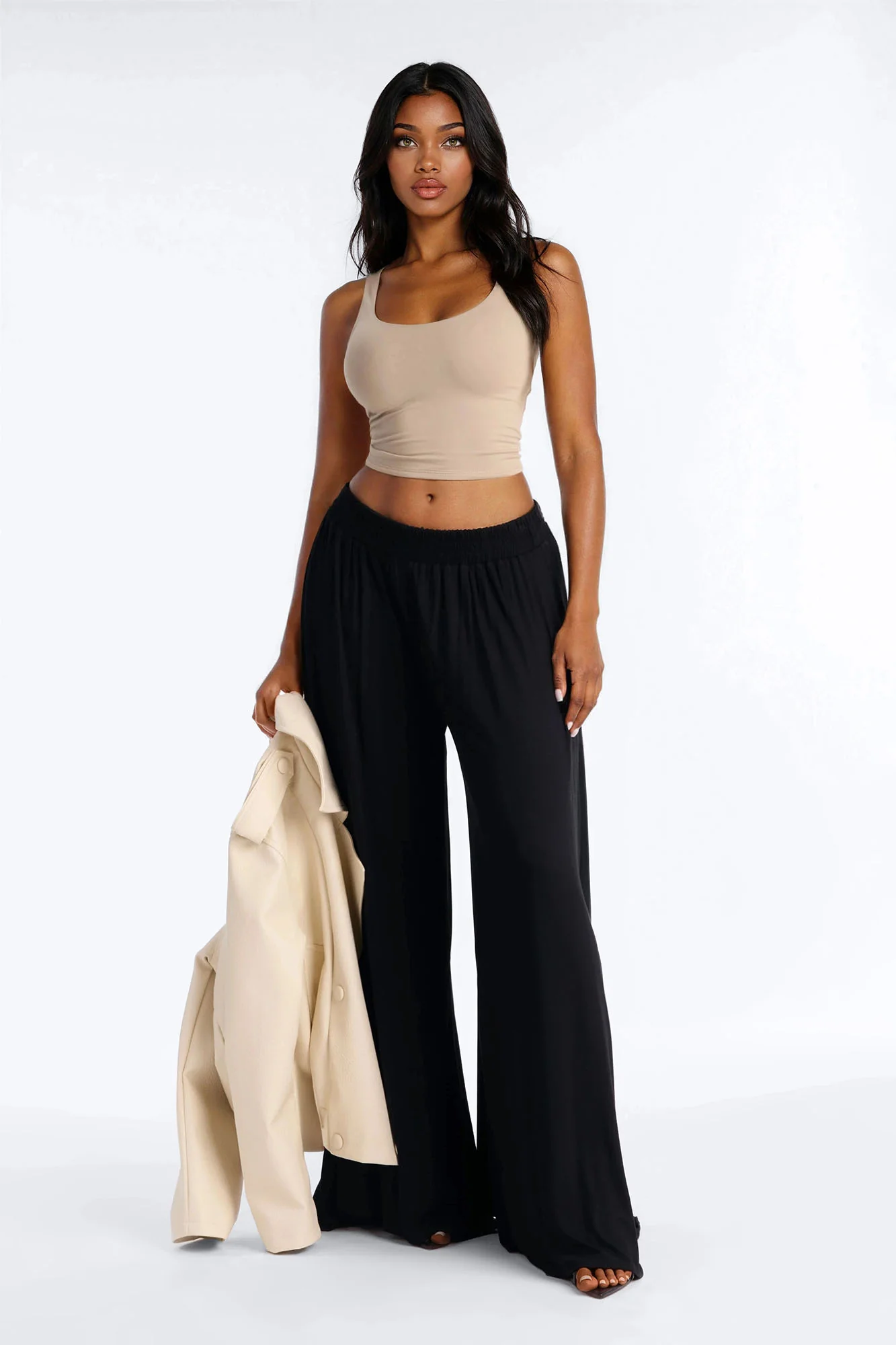 Quinn Double Lined Tank Top - Olive - Image 2