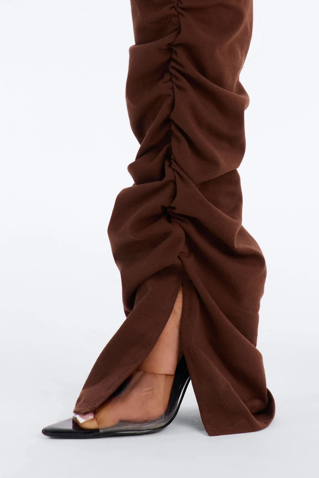 Quinn High Rise Stacked Legging - Brown - Image 3