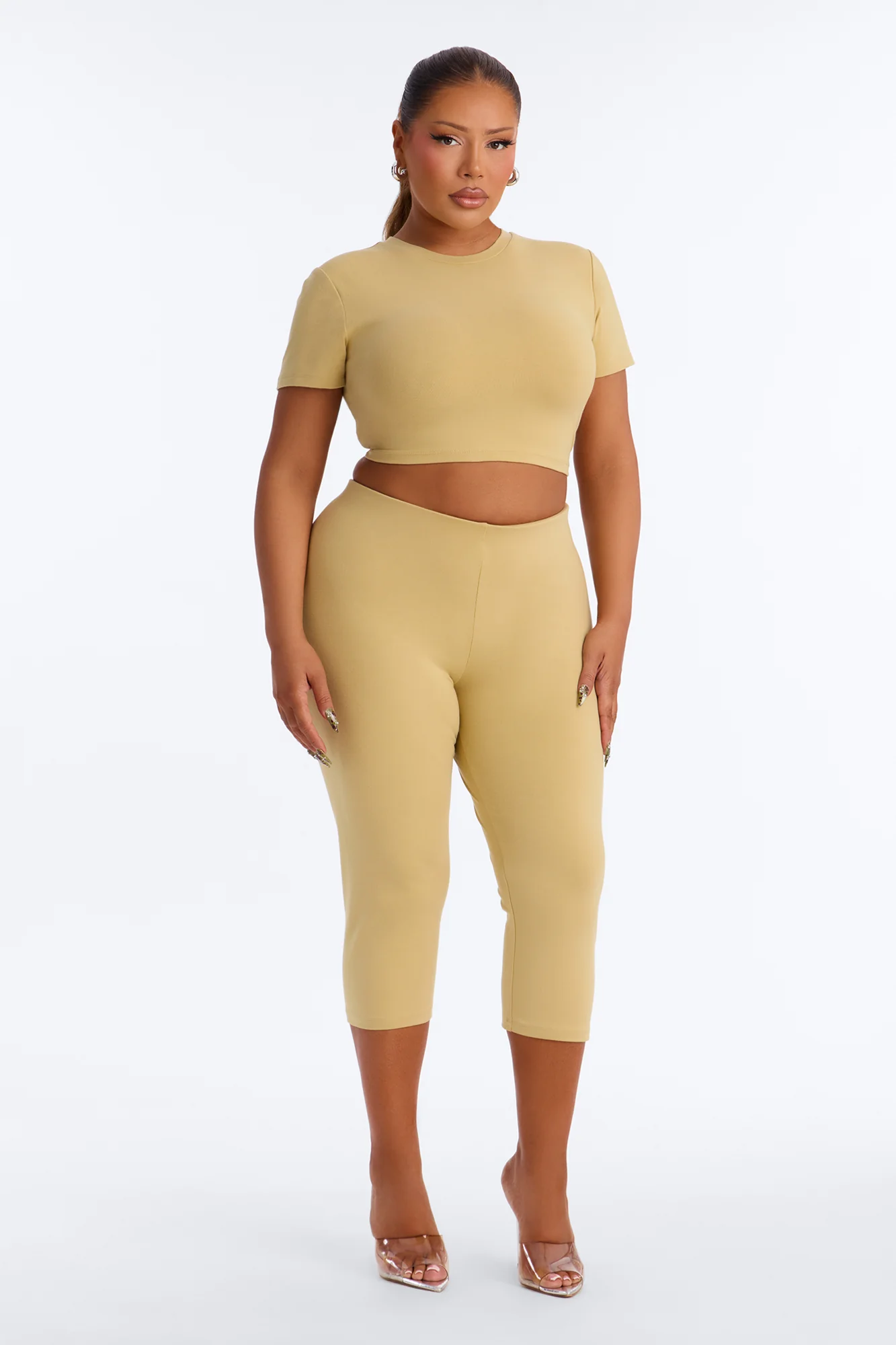 Quinn Low Rise Capri Legging - Honey - Image 4