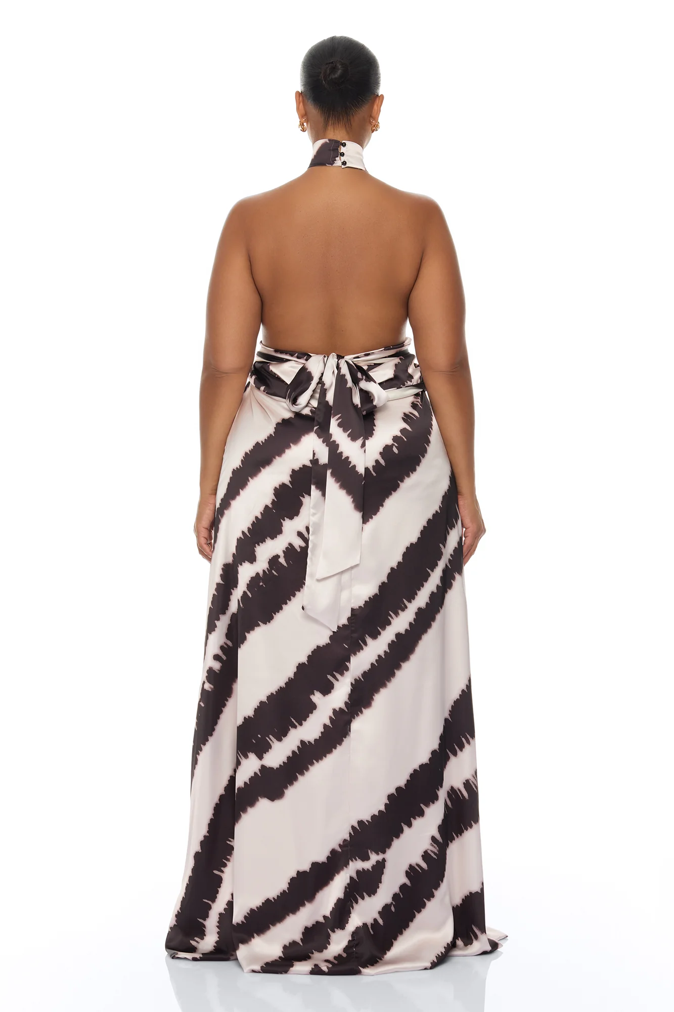 Radiant Energy Satin Maxi Dress - Black/combo - Image 8
