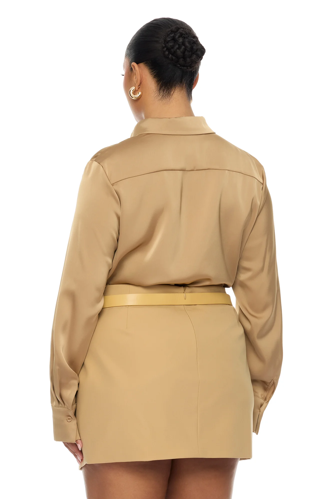 Raelynn 3 Piece Blazer Skirt Set - Camel - Image 10
