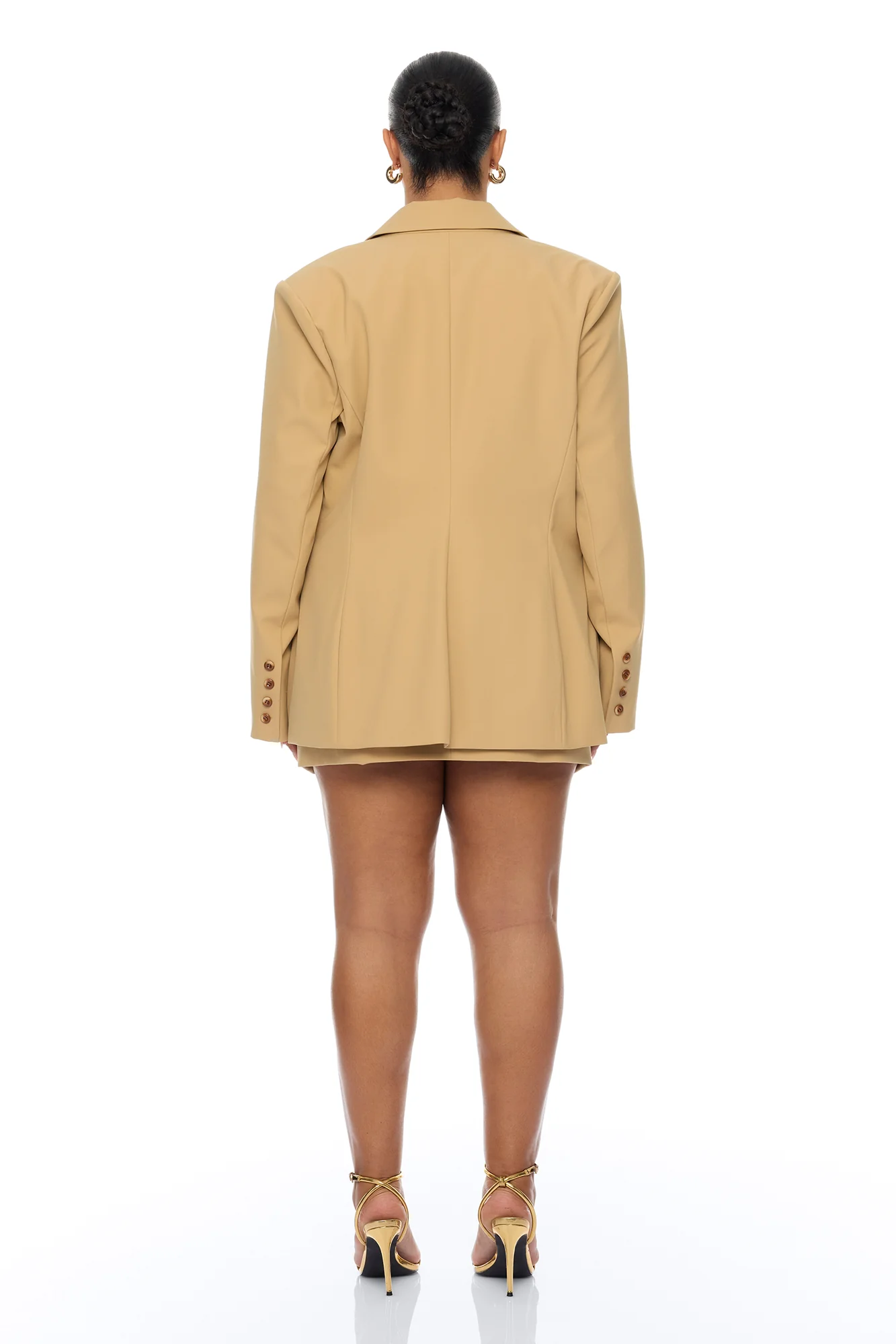 Raelynn 3 Piece Blazer Skirt Set - Camel - Image 11