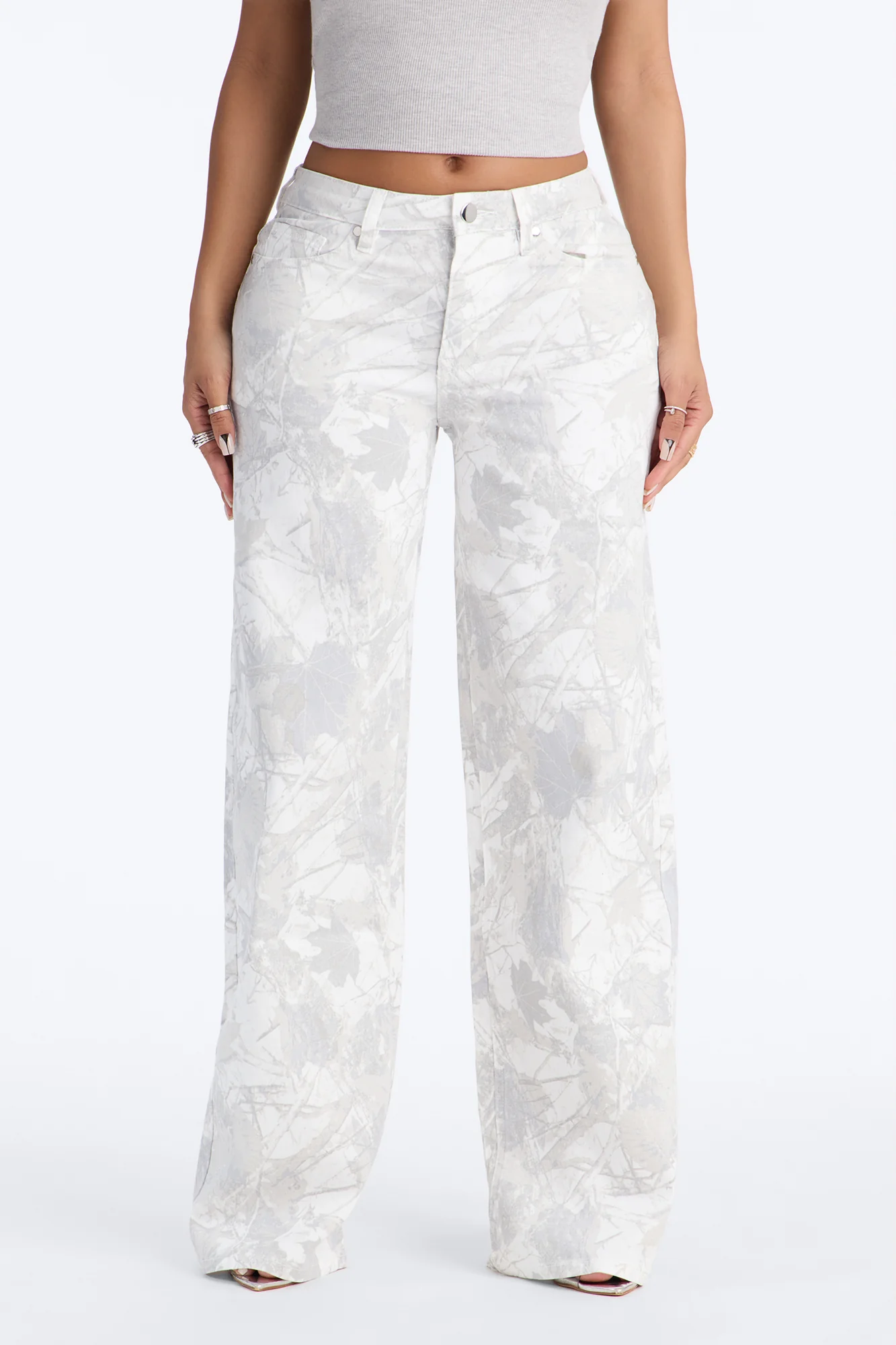 Raffi Mid Rise Camouflage Pant 33″ - Ivory/combo - Image 2