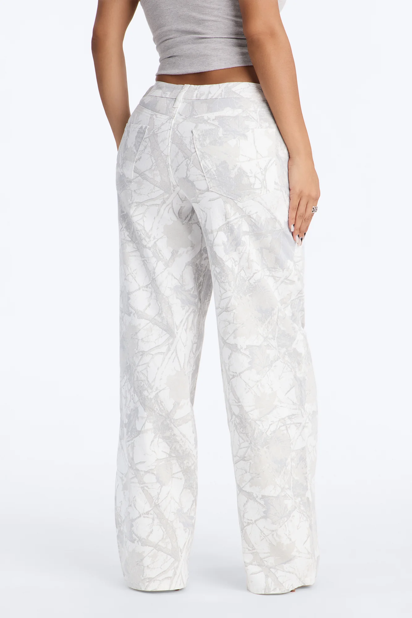 Raffi Mid Rise Camouflage Pant 33″ - Ivory/combo - Image 4