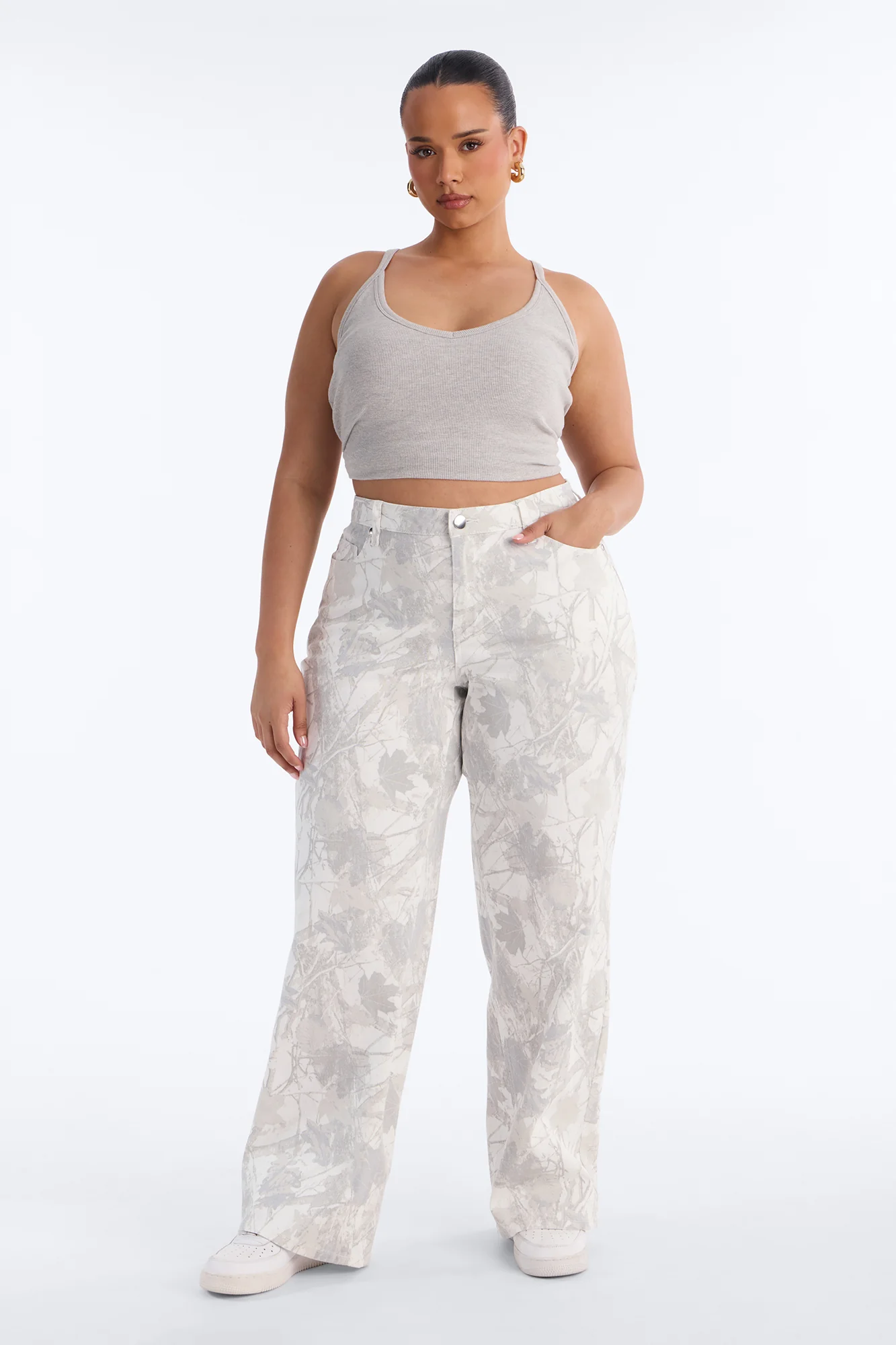 Raffi Mid Rise Camouflage Pant 33″ - Ivory/combo - Image 6