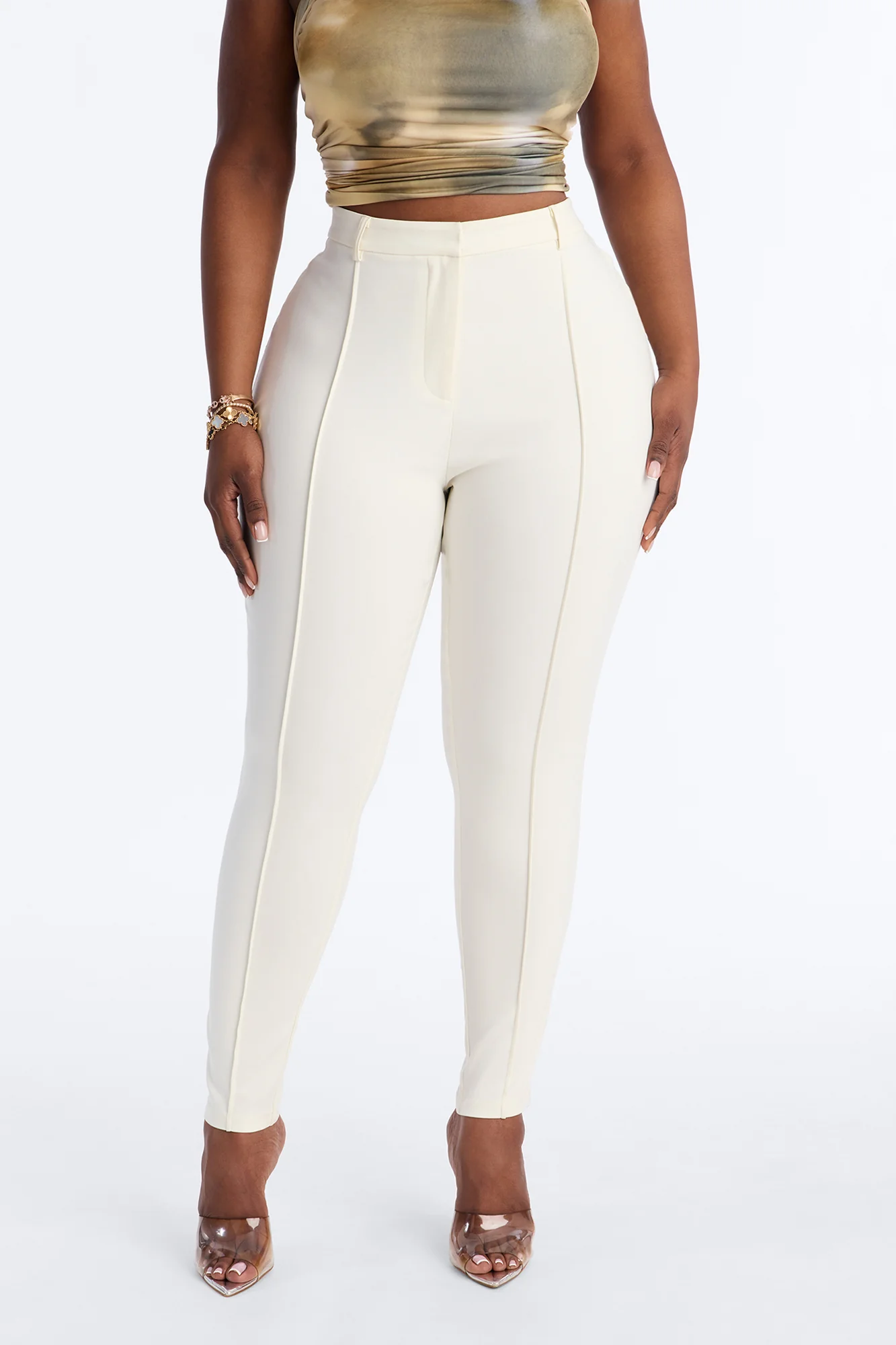 Raise The Bar Skinny Trouser - Ivory - Image 5