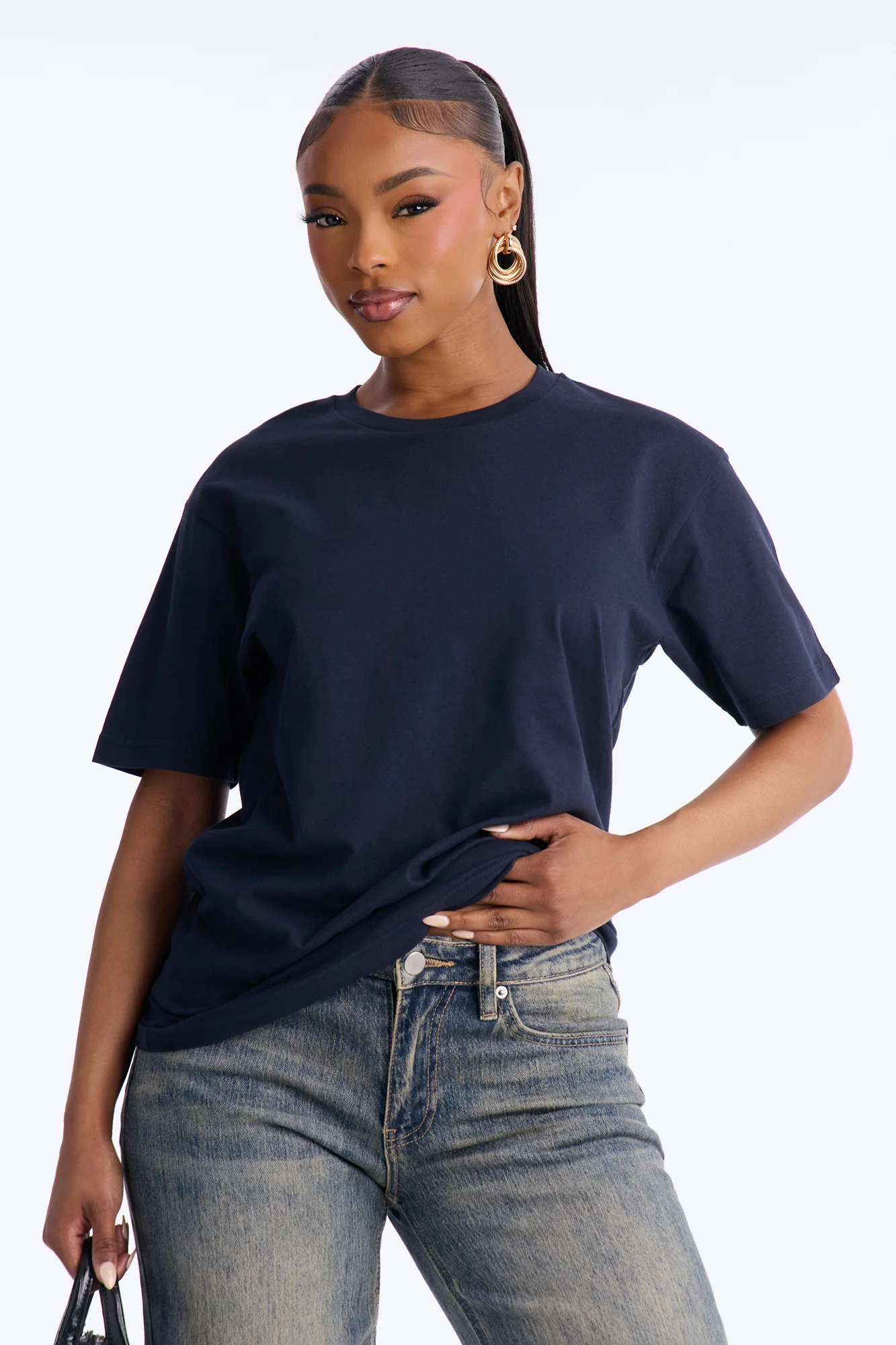 Random Tuesday Oversized T Shirt - Navy