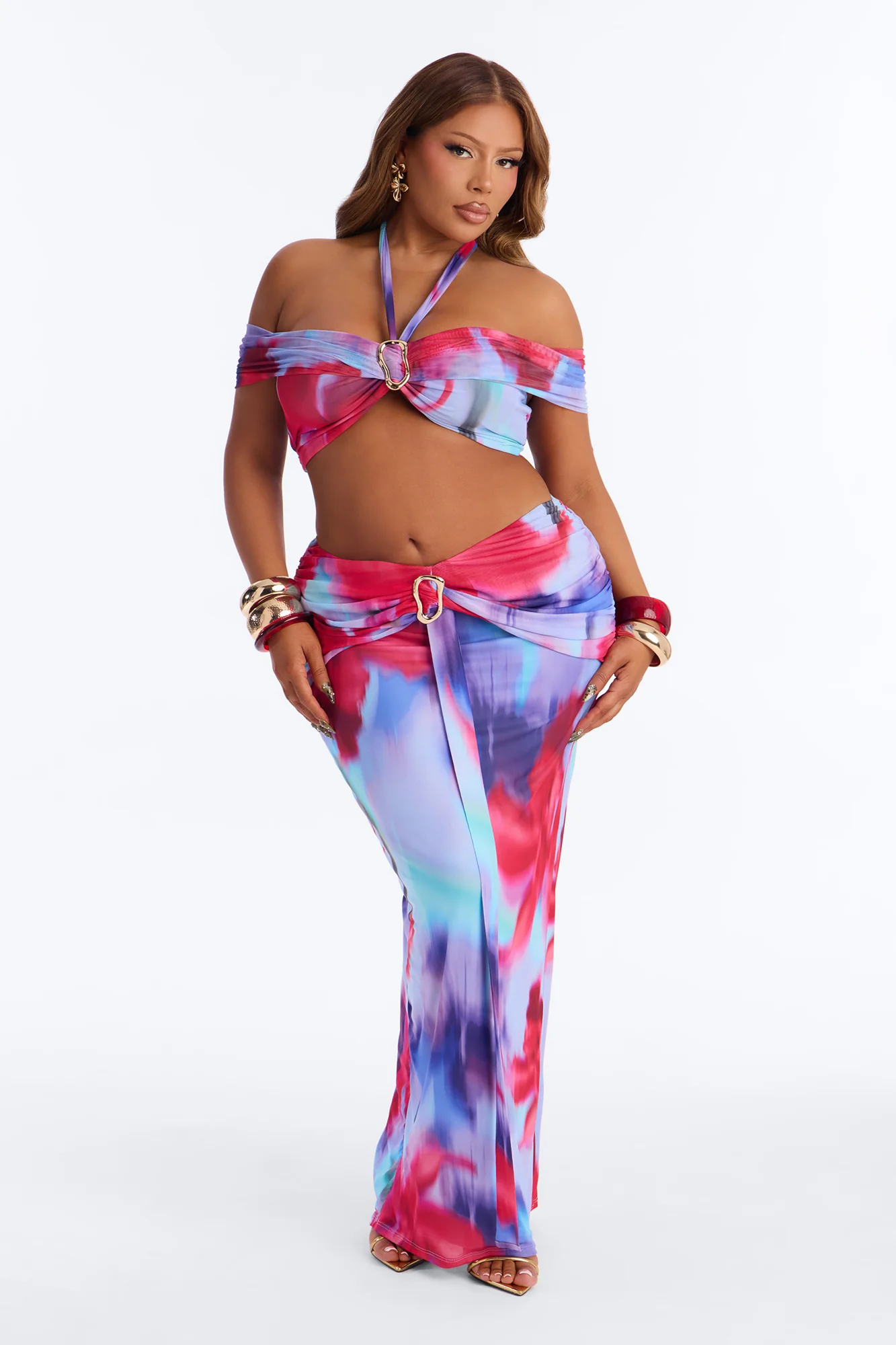 Rare Aura Mesh Skirt Set - Multi Color - Image 4