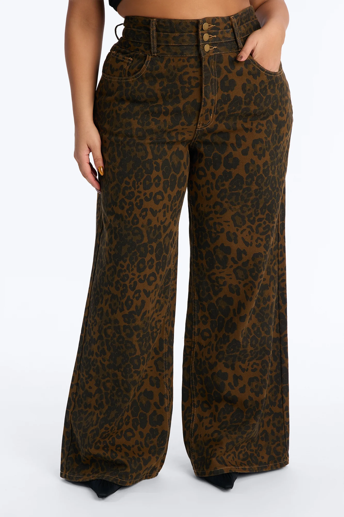 Rare Leopard Super High Waisted Pant 33″ - Leopard - Image 6