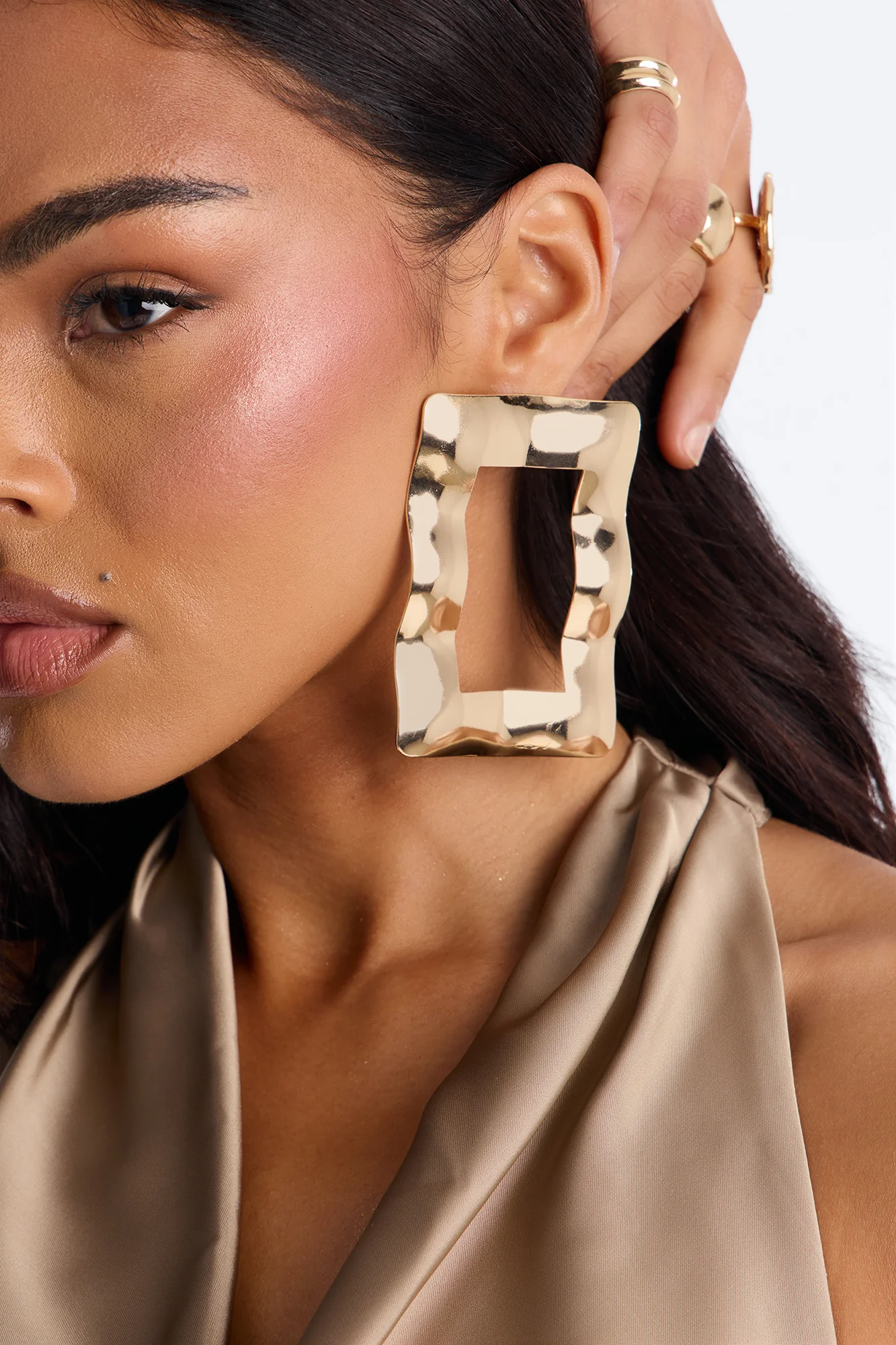 Raven Drop Earrings - Gold