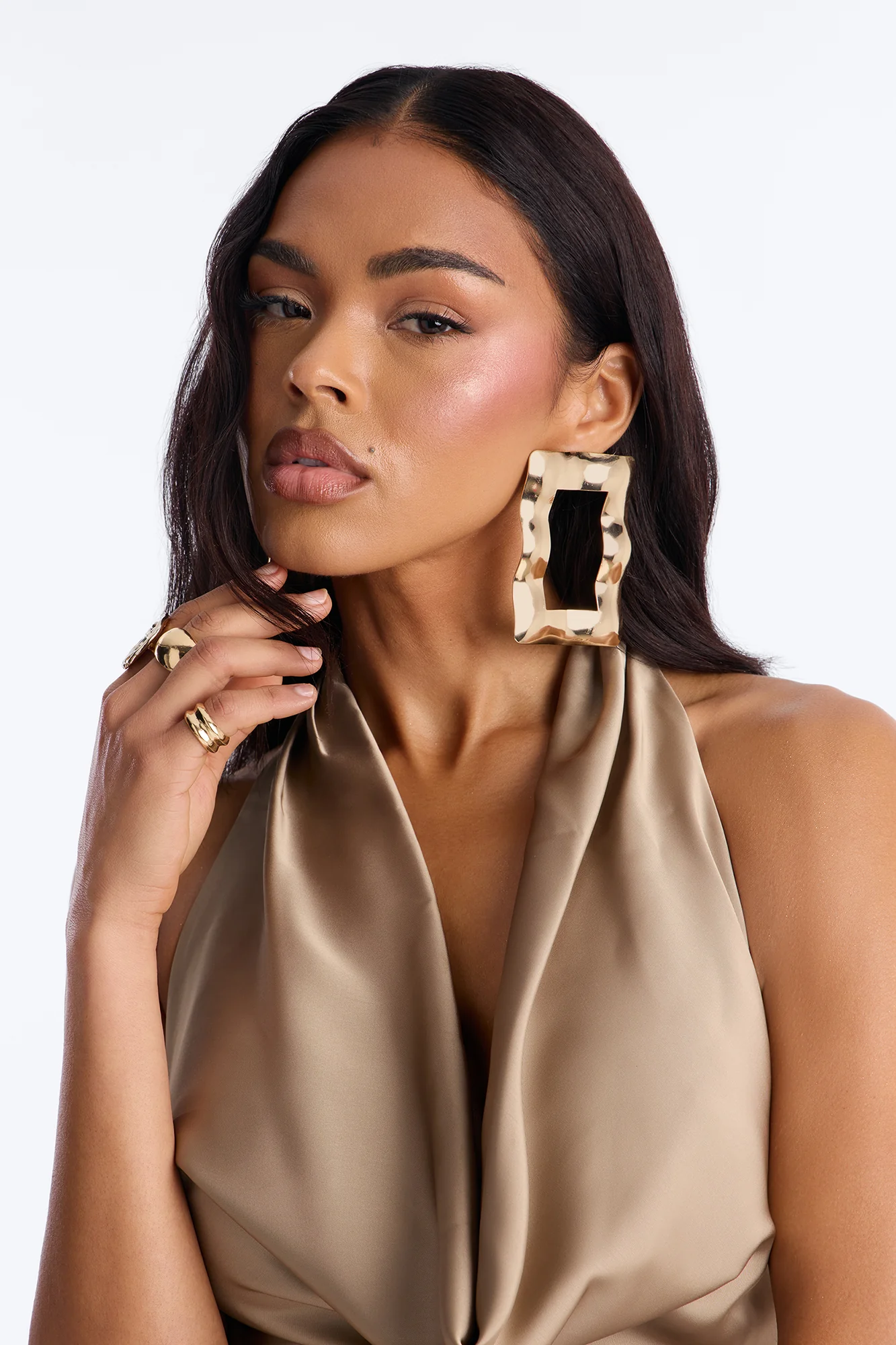 Raven Drop Earrings - Gold - Image 2