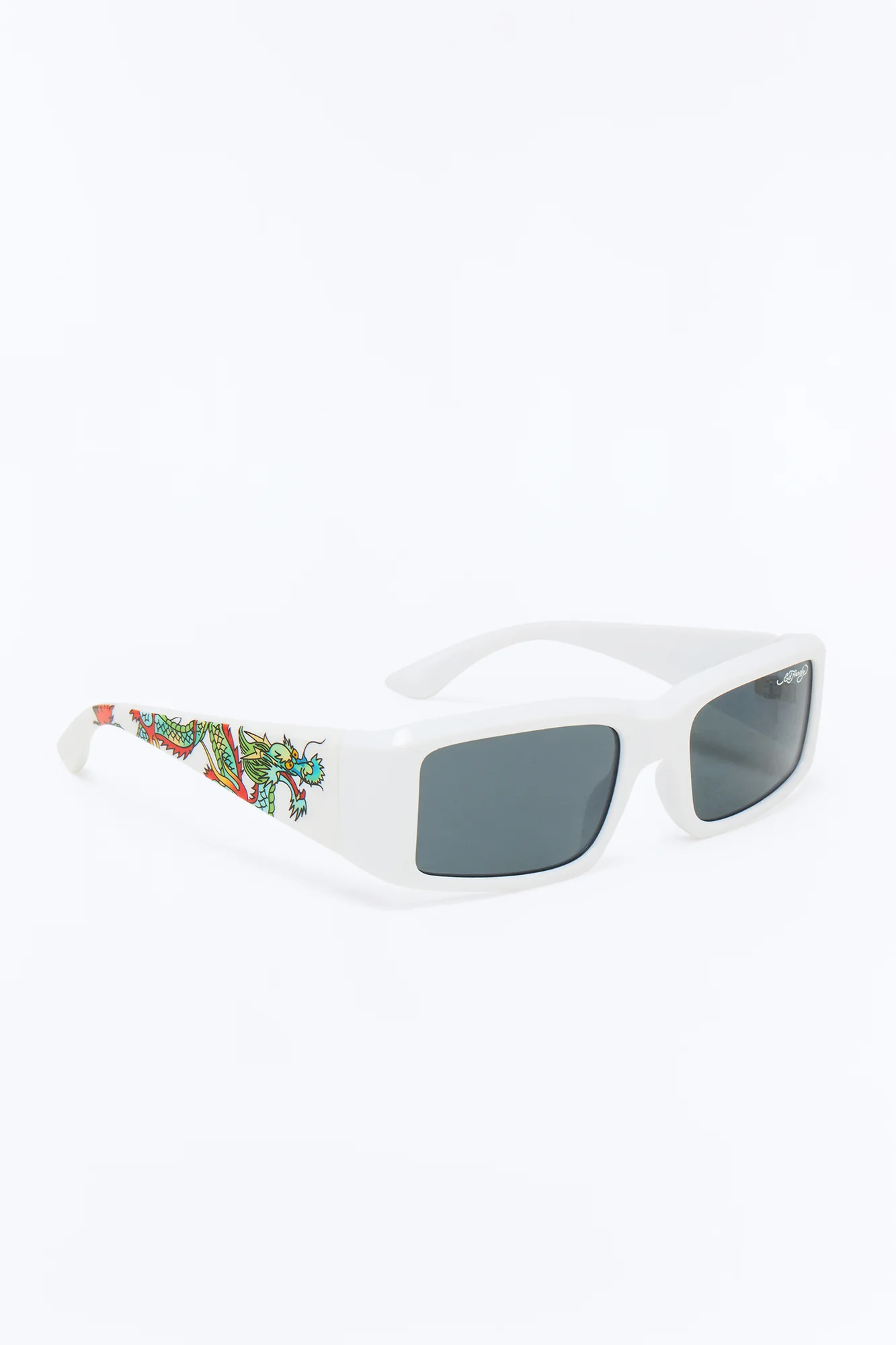 Ray Reactor Ed Hardy Square Sunglasses - White - Image 3