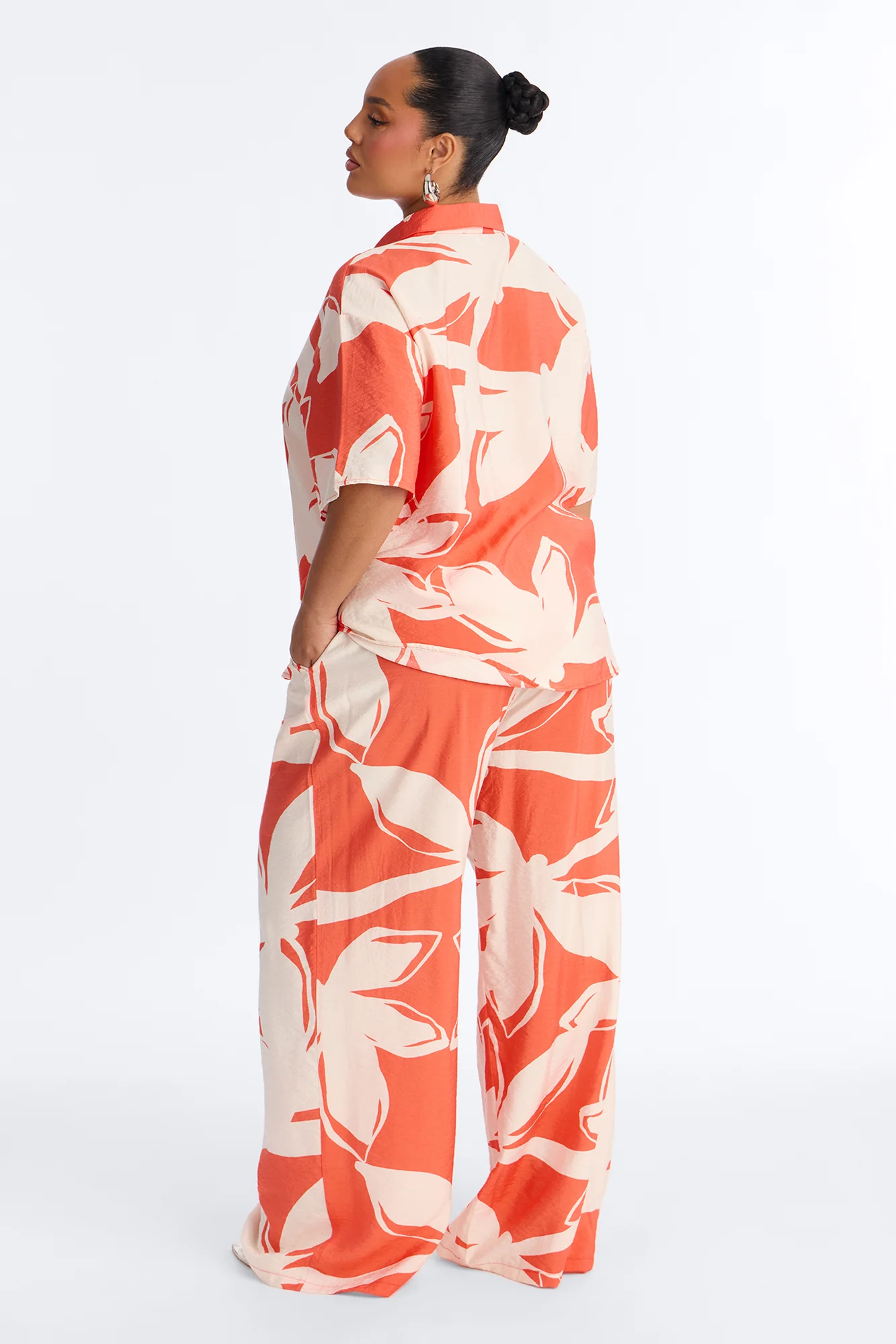 Ready For Vacay Wide Leg Pant Set - Orange - Image 7