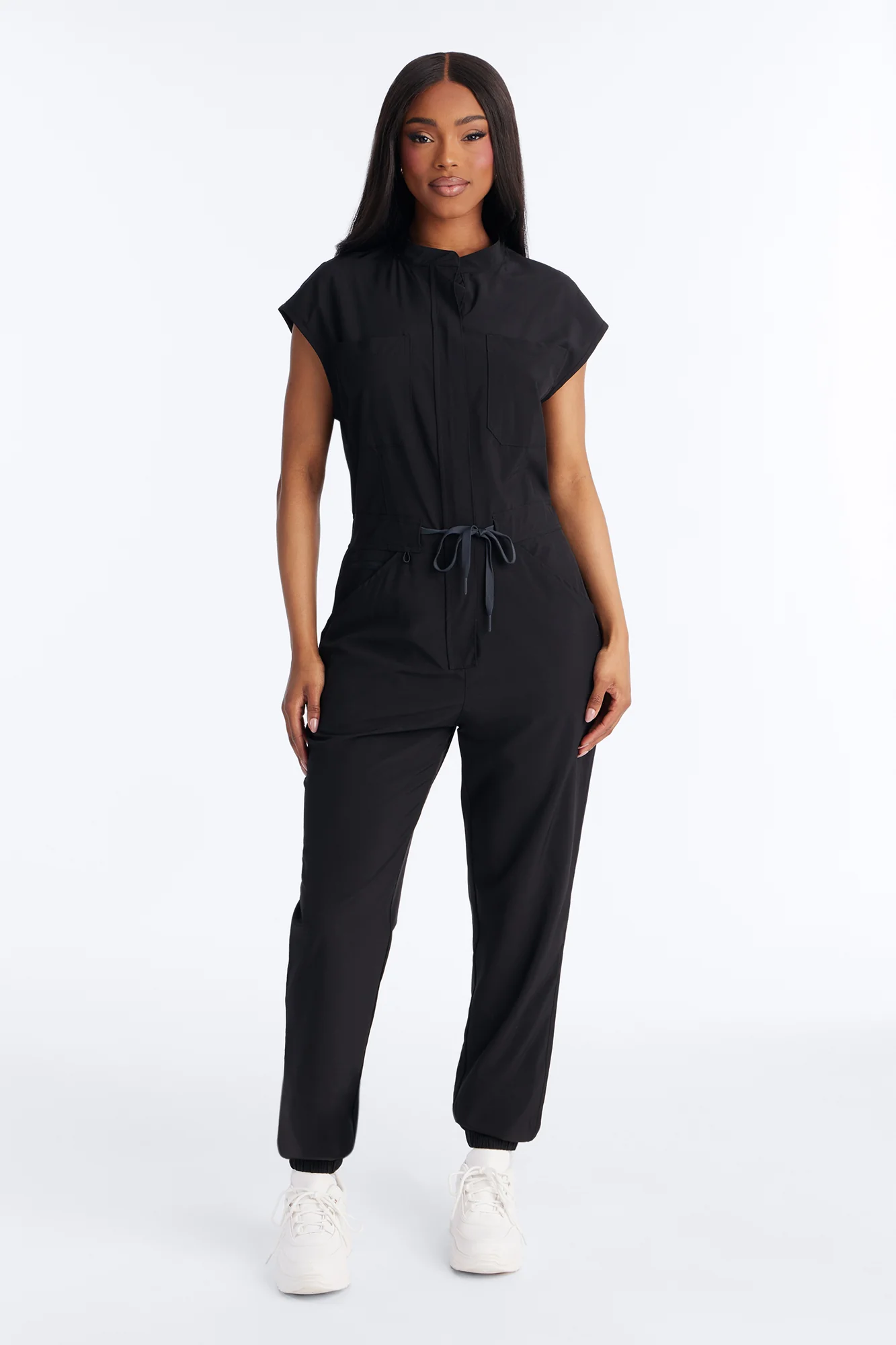 Ready Next Shift Stretch Scrub Jumpsuit - Black
