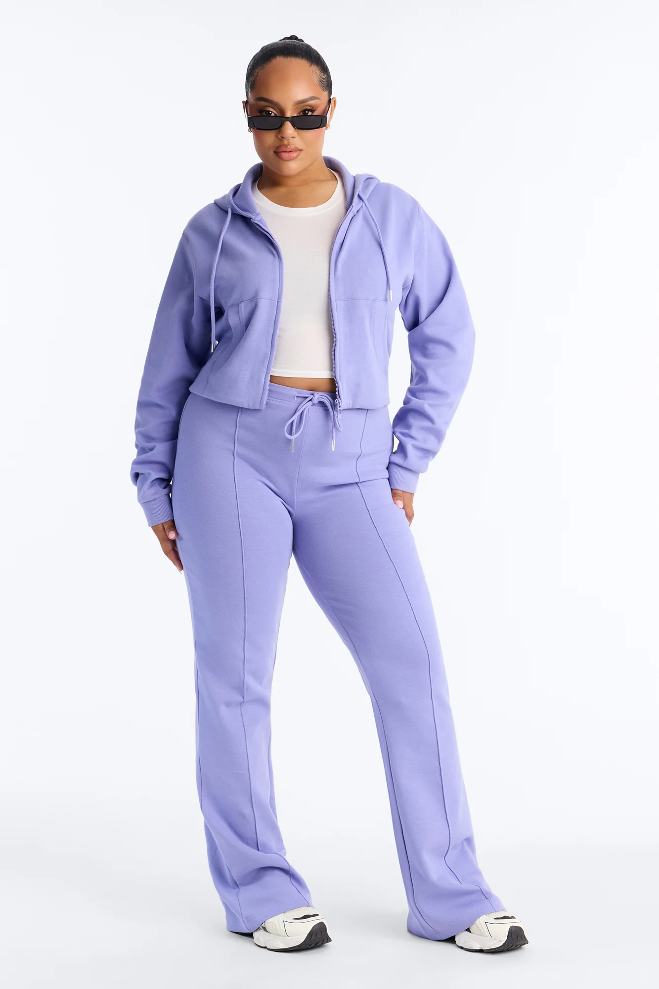 Ready To Go Zip Up Pant Set - Periwinkle - Image 5