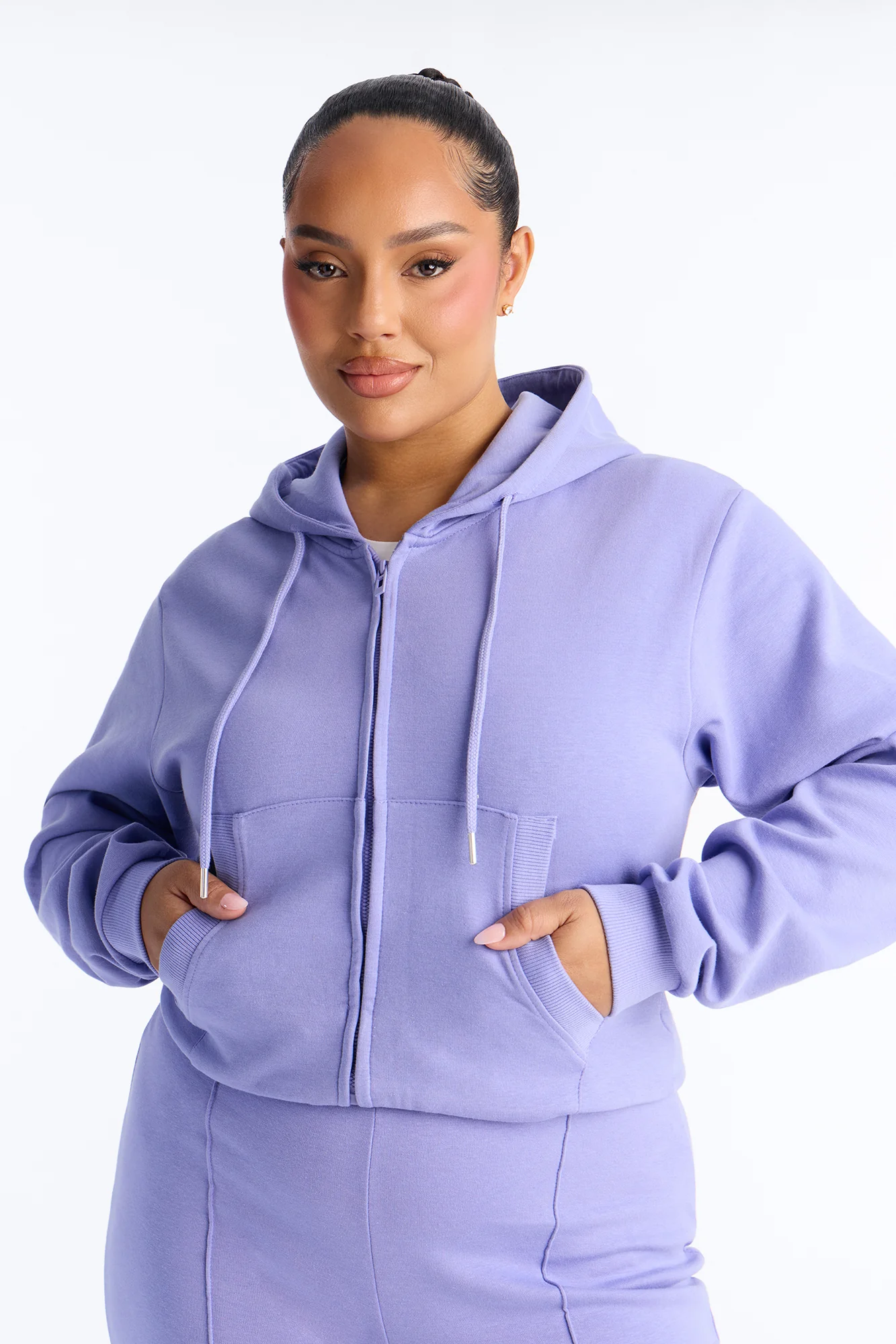 Ready To Go Zip Up Pant Set - Periwinkle - Image 6