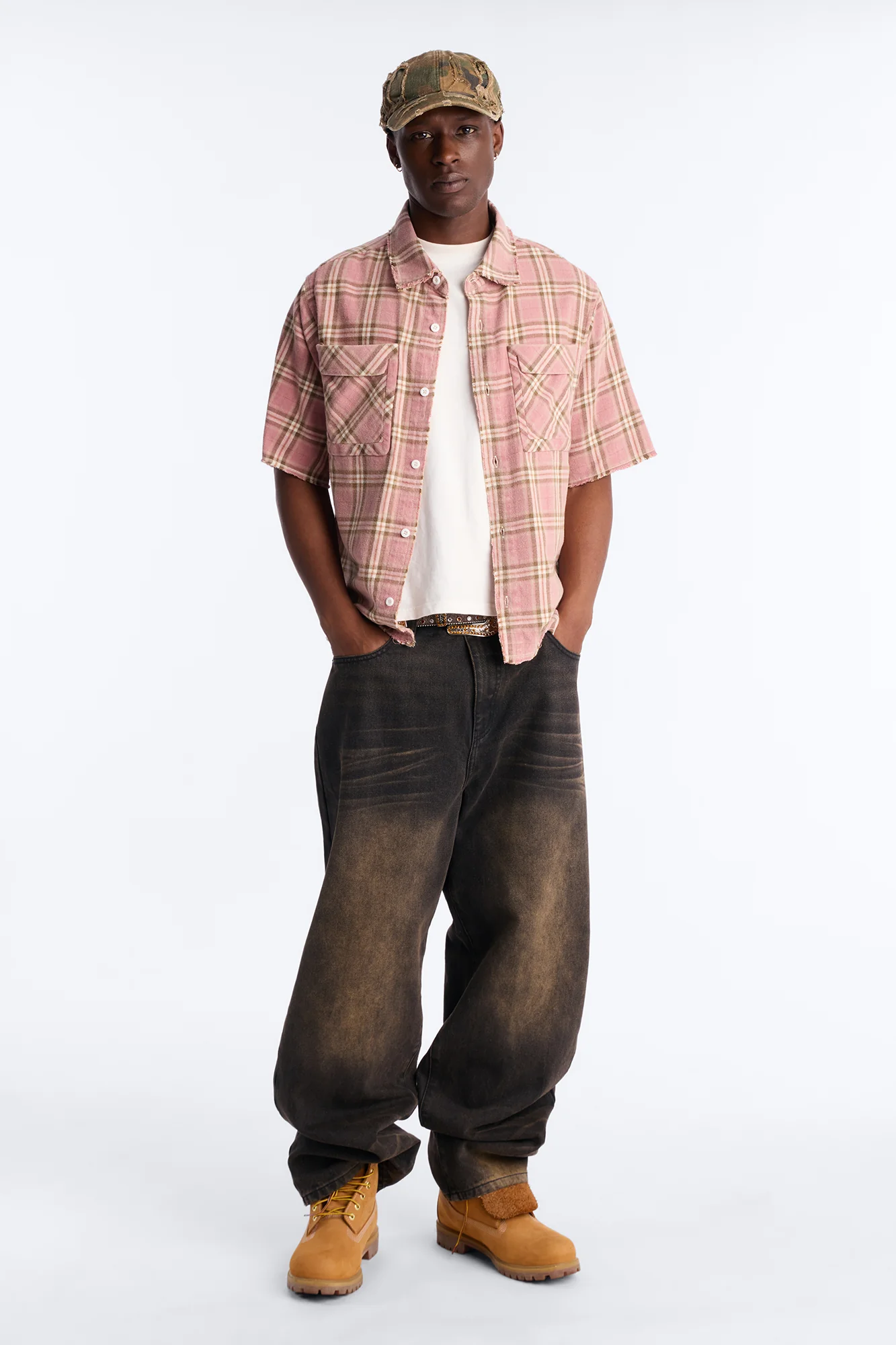 Really Really Flannel Button Up Shirt - Pink - Image 2