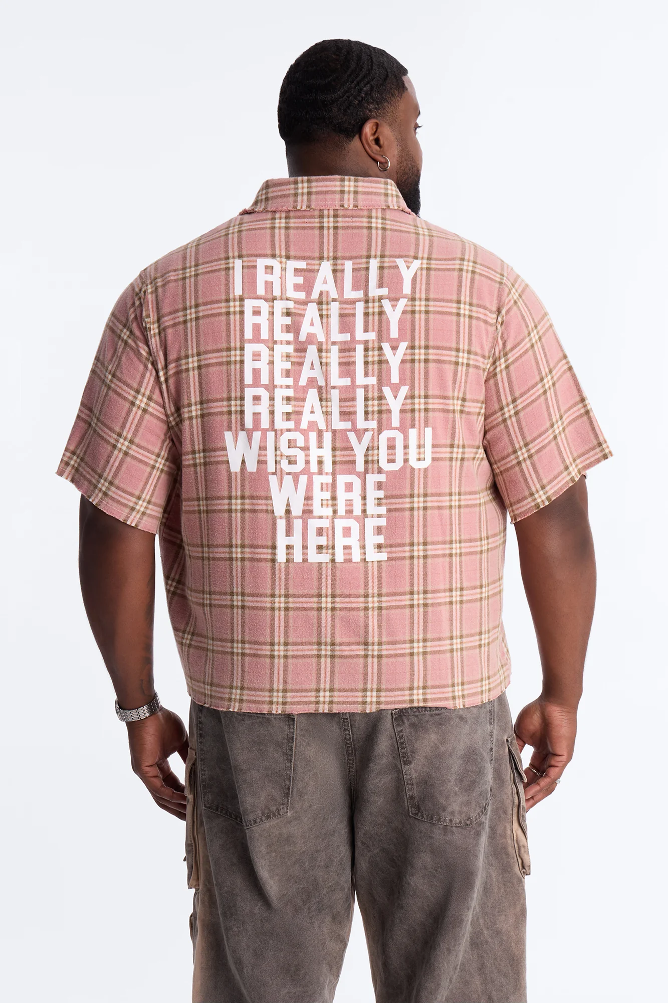 Really Really Flannel Button Up Shirt - Pink - Image 4
