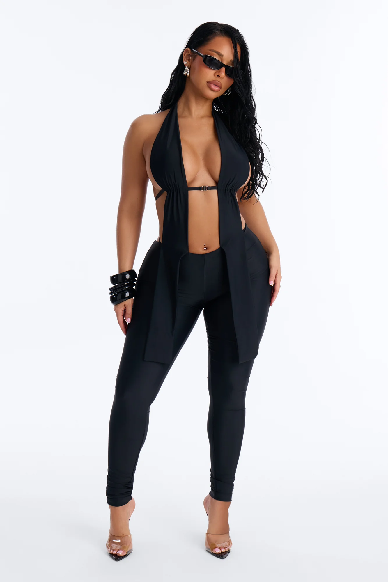 Rebel Form Double Lined Jumpsuit - Black