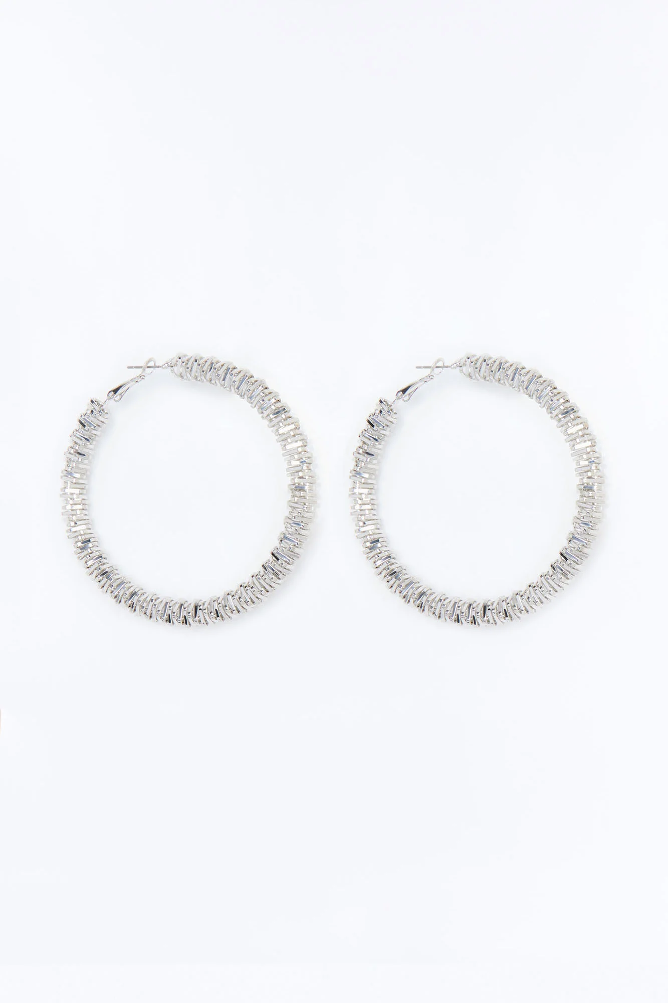 Rebel Layers Hoop Earrings - Silver - Image 3