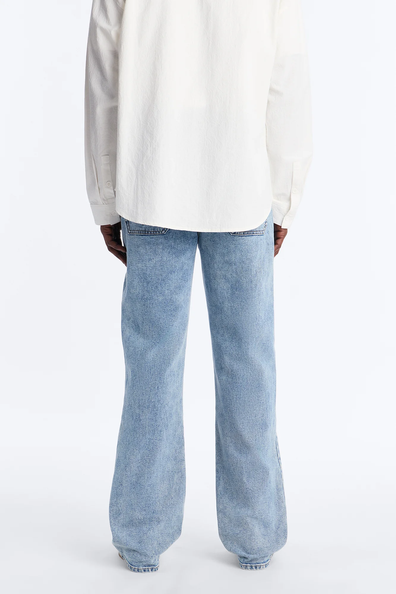 Regal Tapestry Stacked Slim Flare Jean - Light Blue Wash - Image 5