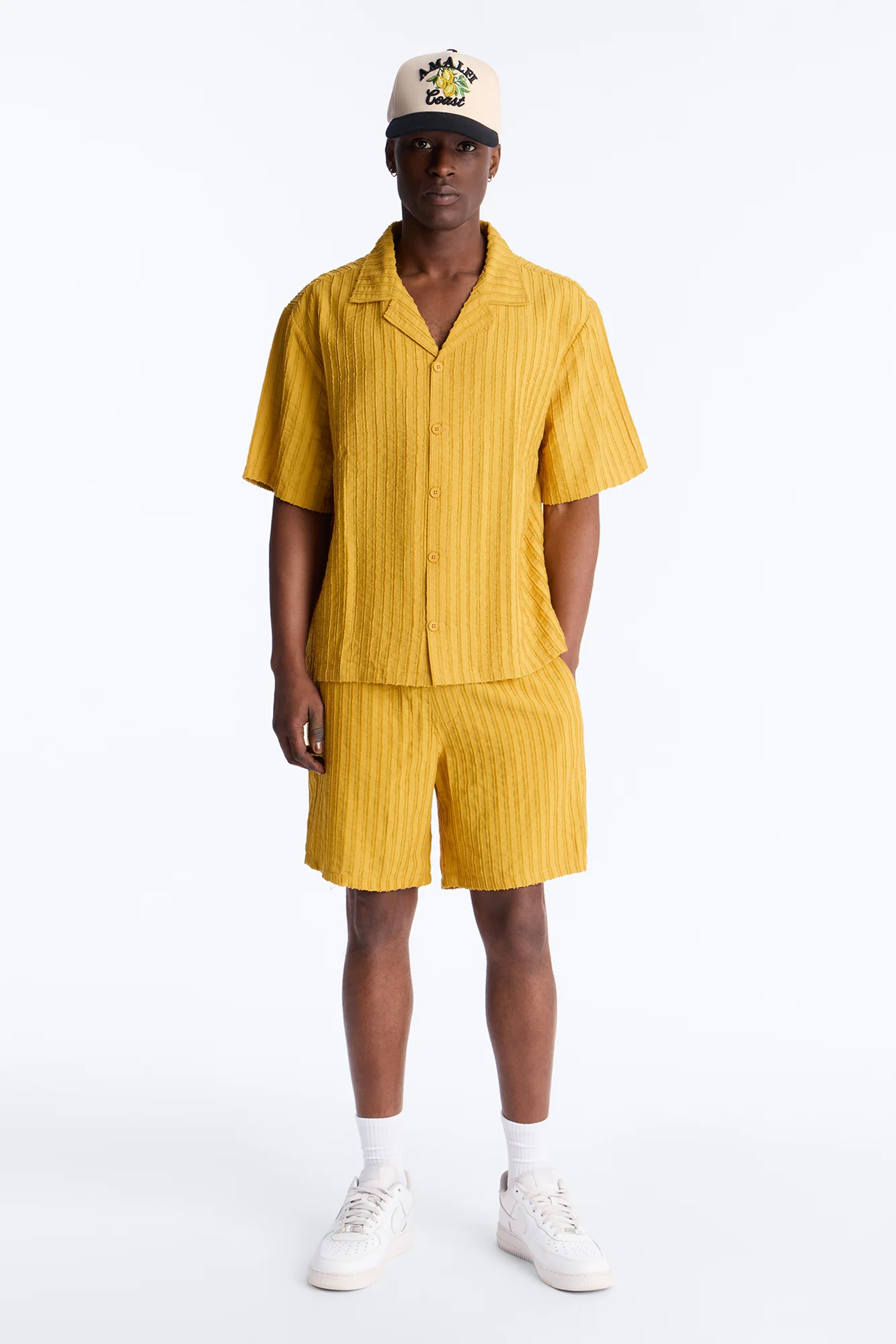 Relaxed Aegean Pleat Short - Mustard - Image 2