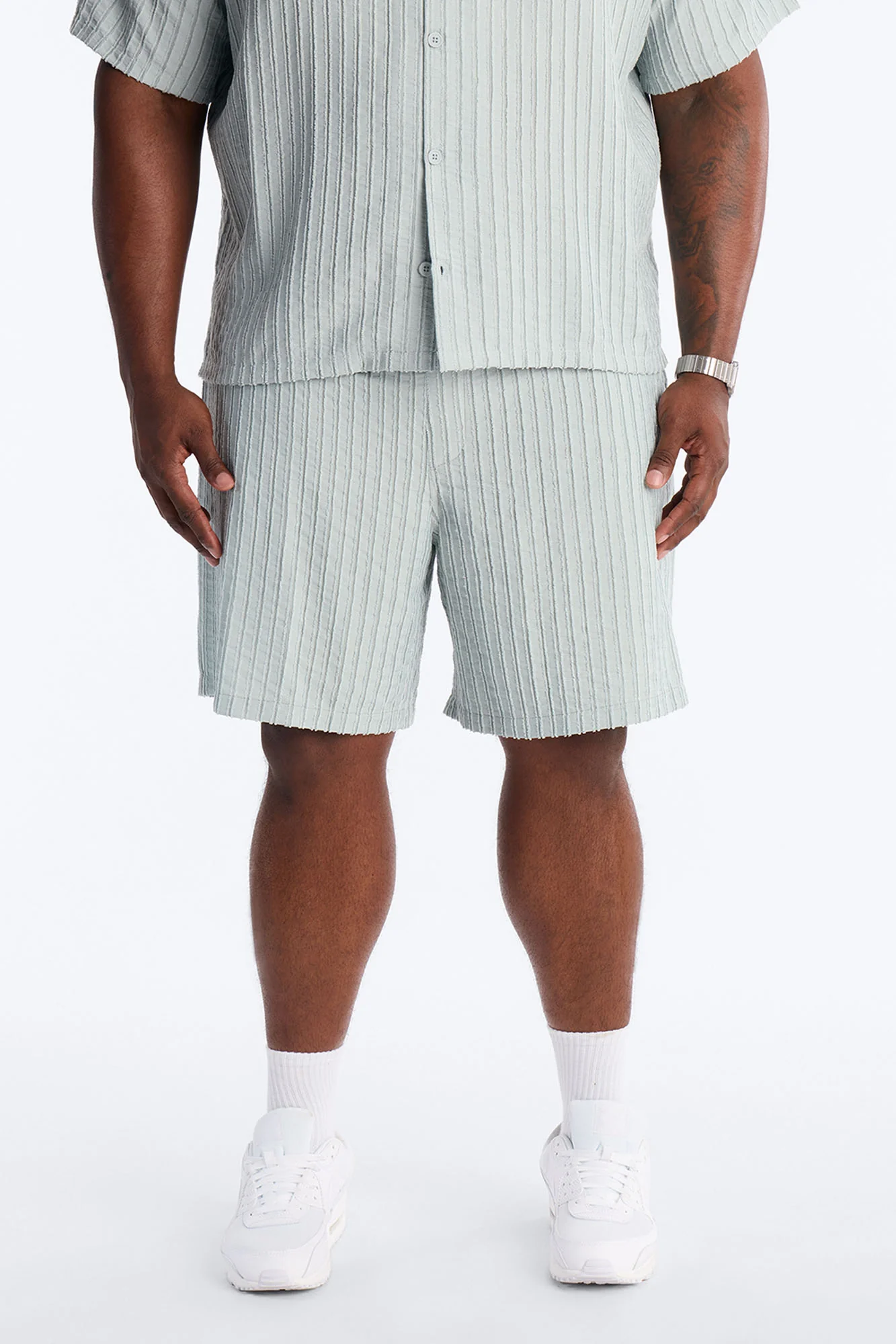 Relaxed Aegean Pleat Short - Sage - Image 6