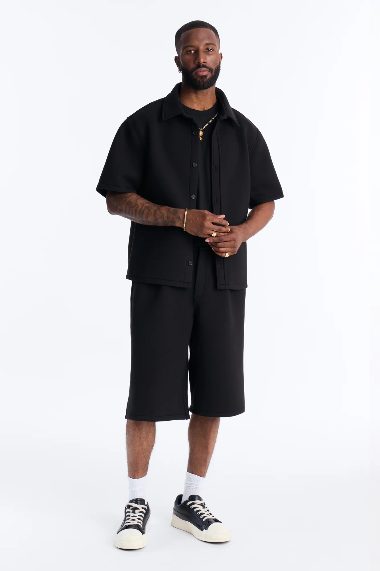 Relaxed Arclight Interlock Short Sleeve Shirt - Black - Image 2