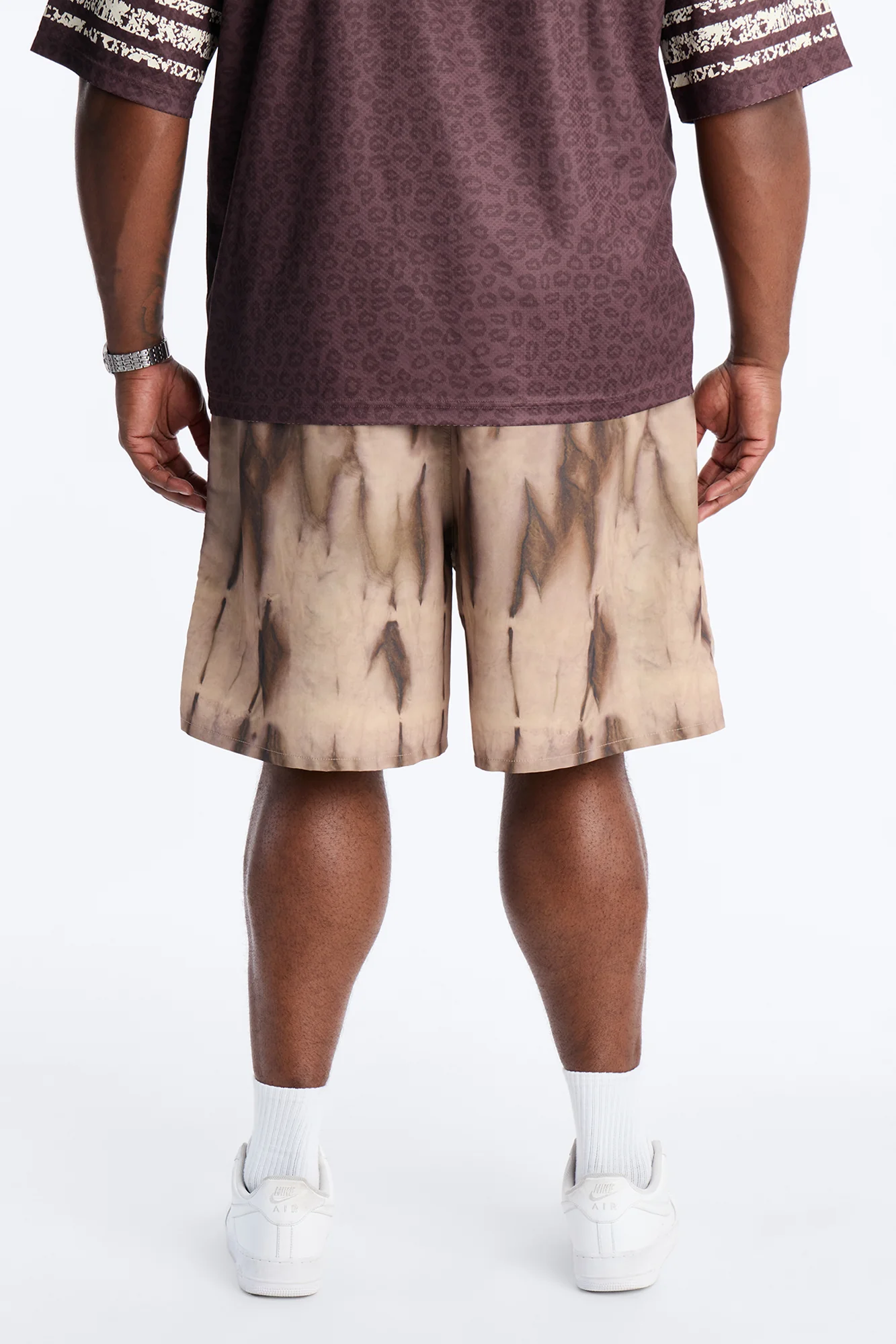 Relaxed Artificial View Short - Brown - Image 10