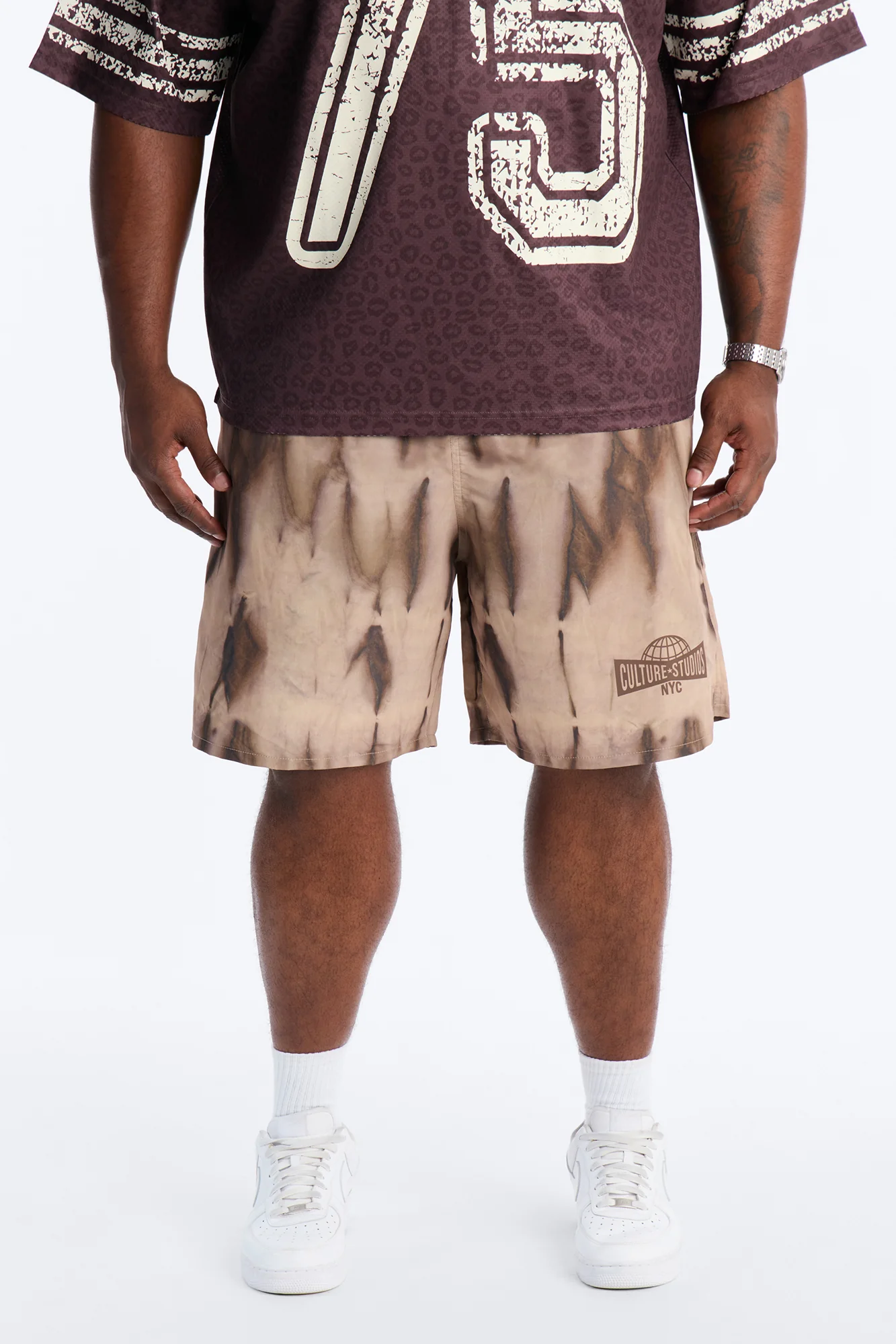 Relaxed Artificial View Short - Brown - Image 6