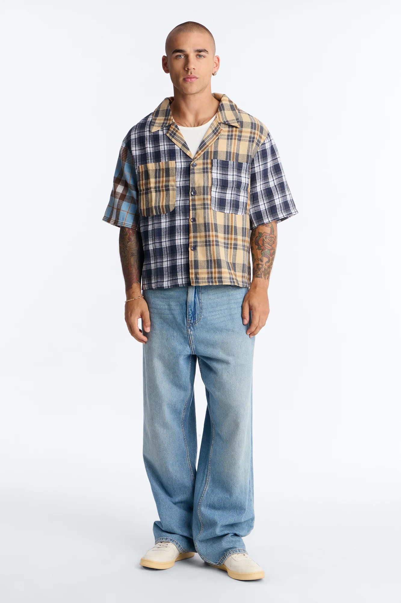 Relaxed Backyard Days Plaid Button Up Shirt - Multi Color - Image 2
