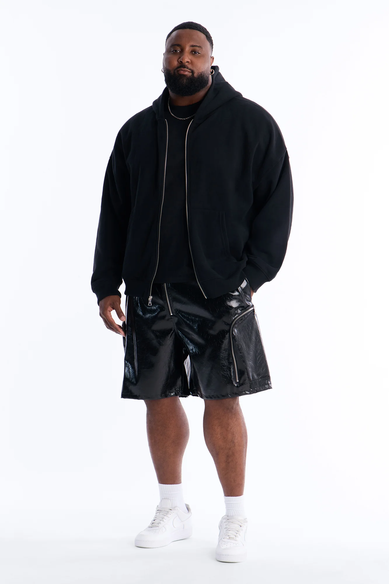 Relaxed Concordia Faux Leather Short - Black - Image 6