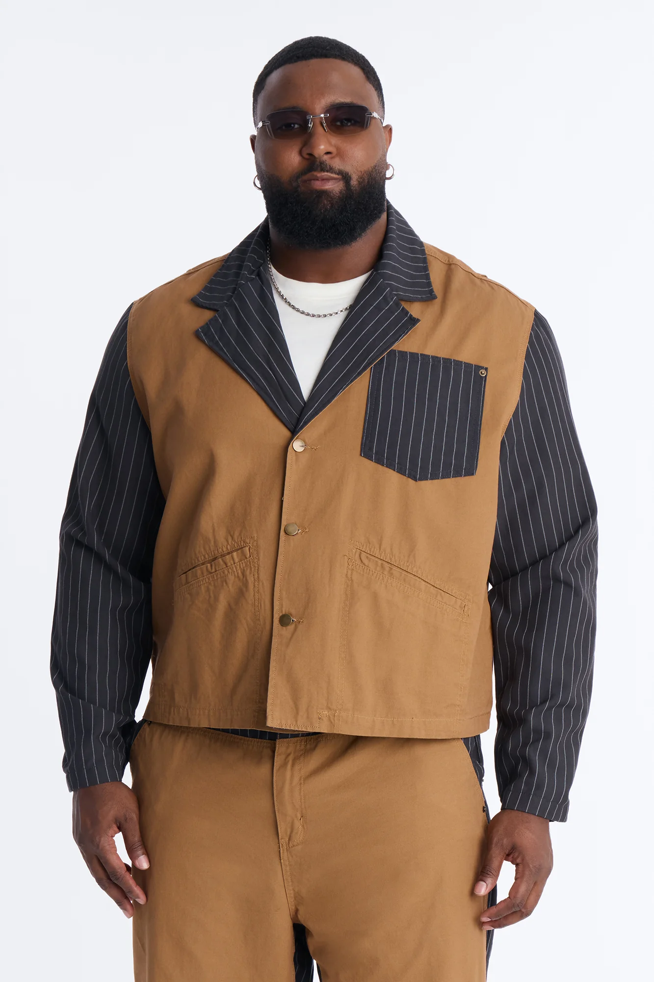 Relaxed Creators Studio Shirt Jacket - Tan - Image 5