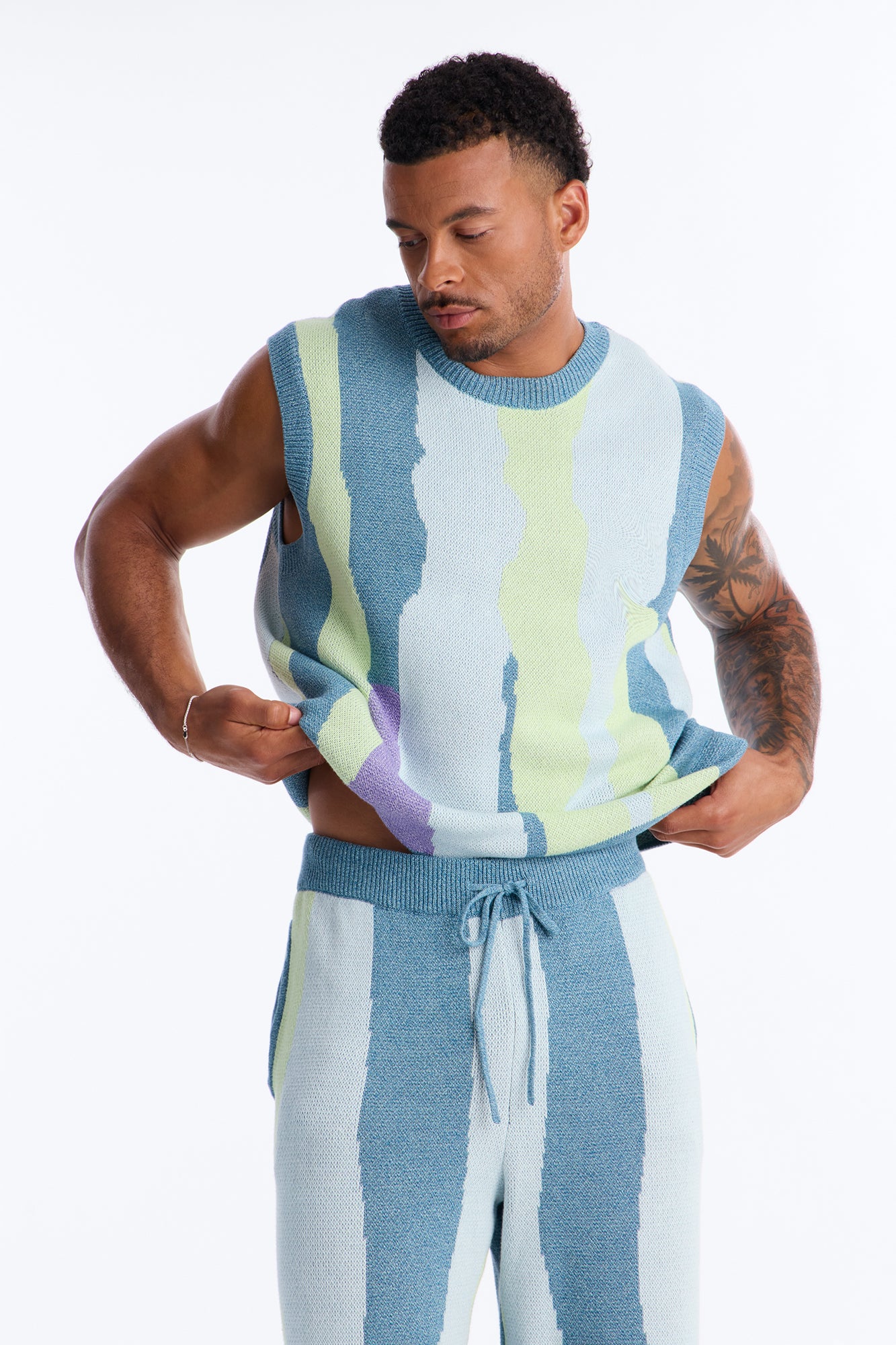 Relaxed Day Mixer Sweater Vest - Multi Color