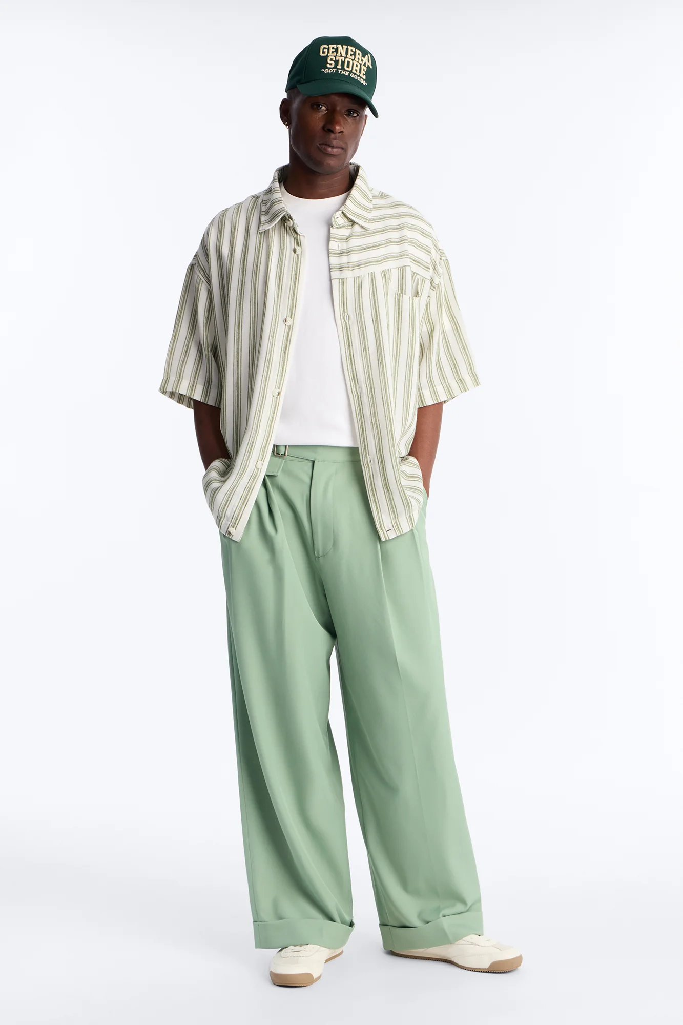 Relaxed Daycation Stripe Button Up Shirt - Green/combo - Image 2