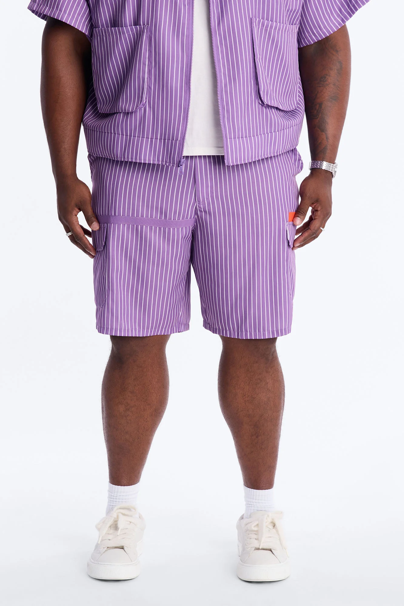 Relaxed Desert Dunes Cargo Short - Purple - Image 5