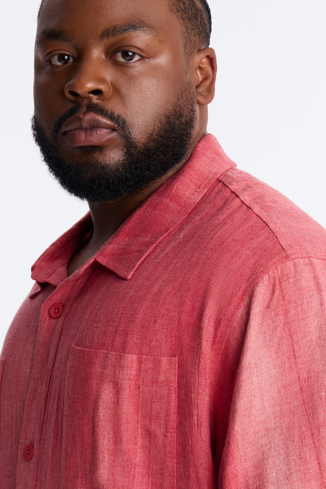 Relaxed Desert Oasis Button Up Shirt - Red - Image 6