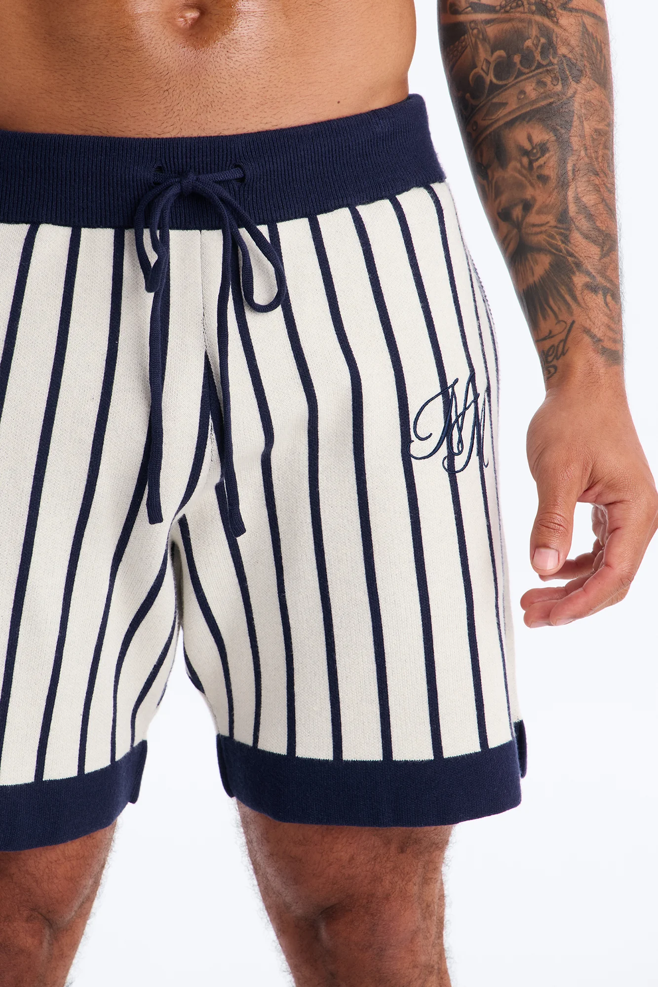 Relaxed Estate Stripe Short - Navy - Image 3