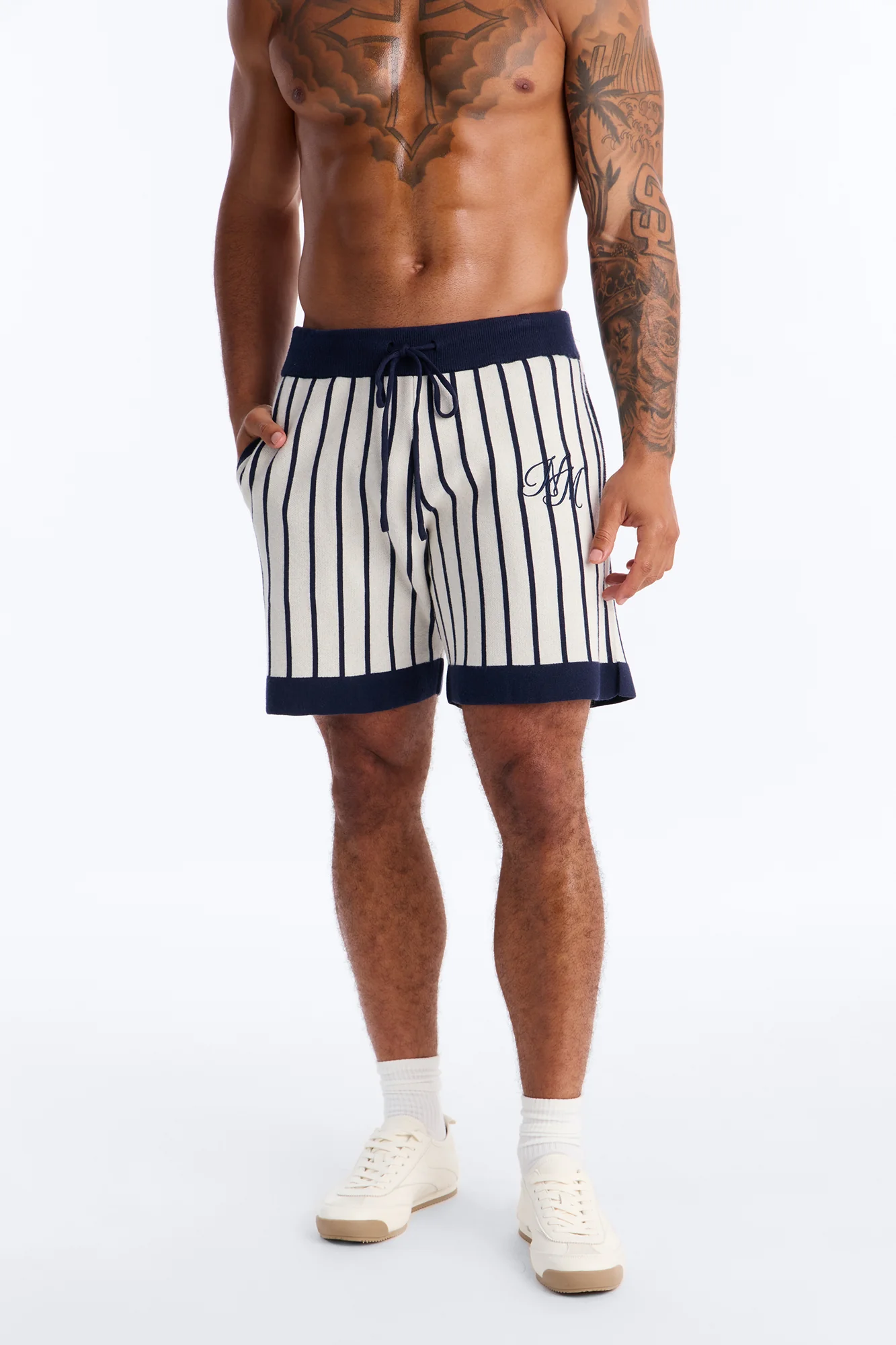 Relaxed Estate Stripe Short - Navy - Image 4
