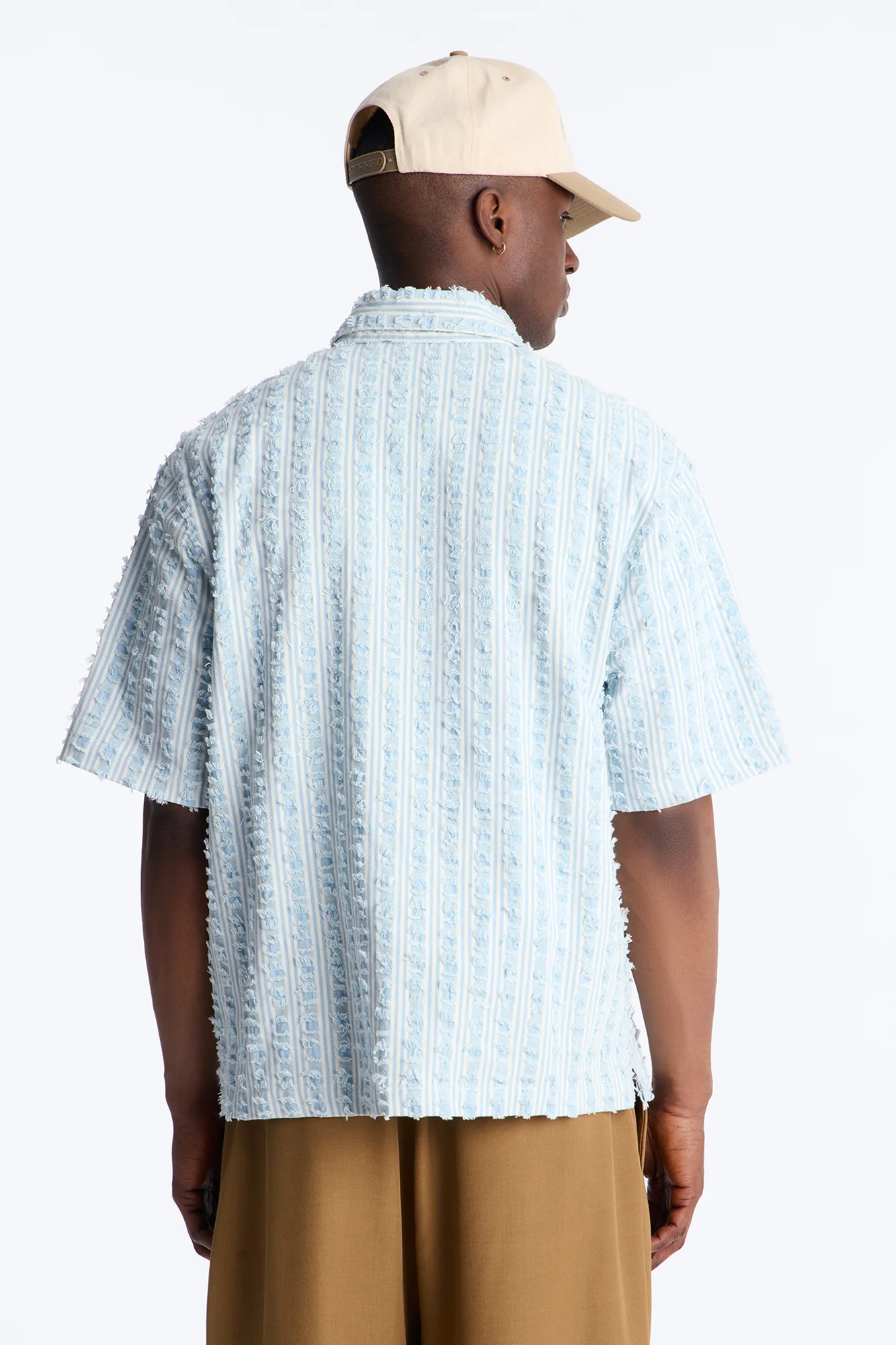 Relaxed Eternal Shell Button Up Shirt - Light Blue - Image 4