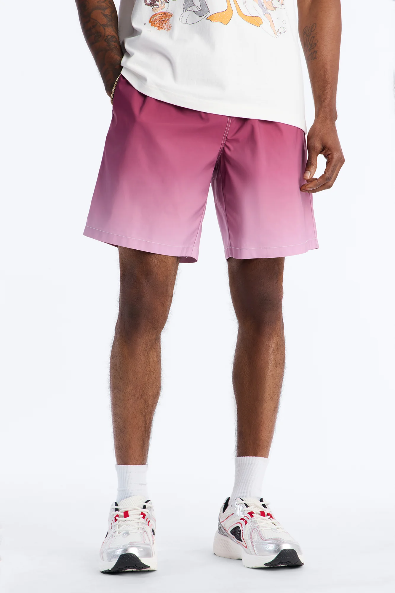 Relaxed Fade Away Ombre Short - Purple