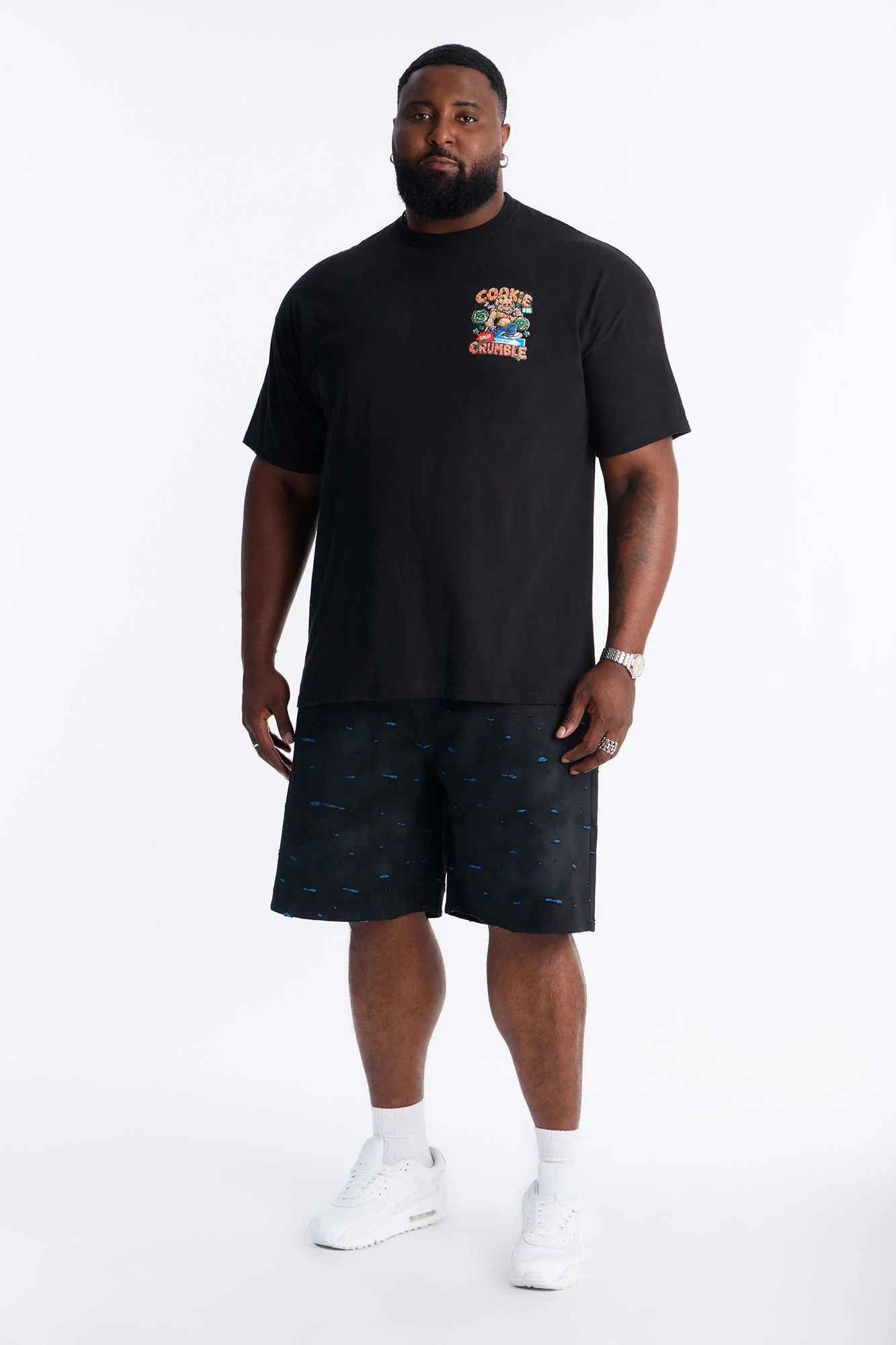 Relaxed Faded Moments Distressed Short - Bleach Blue Wash - Image 6