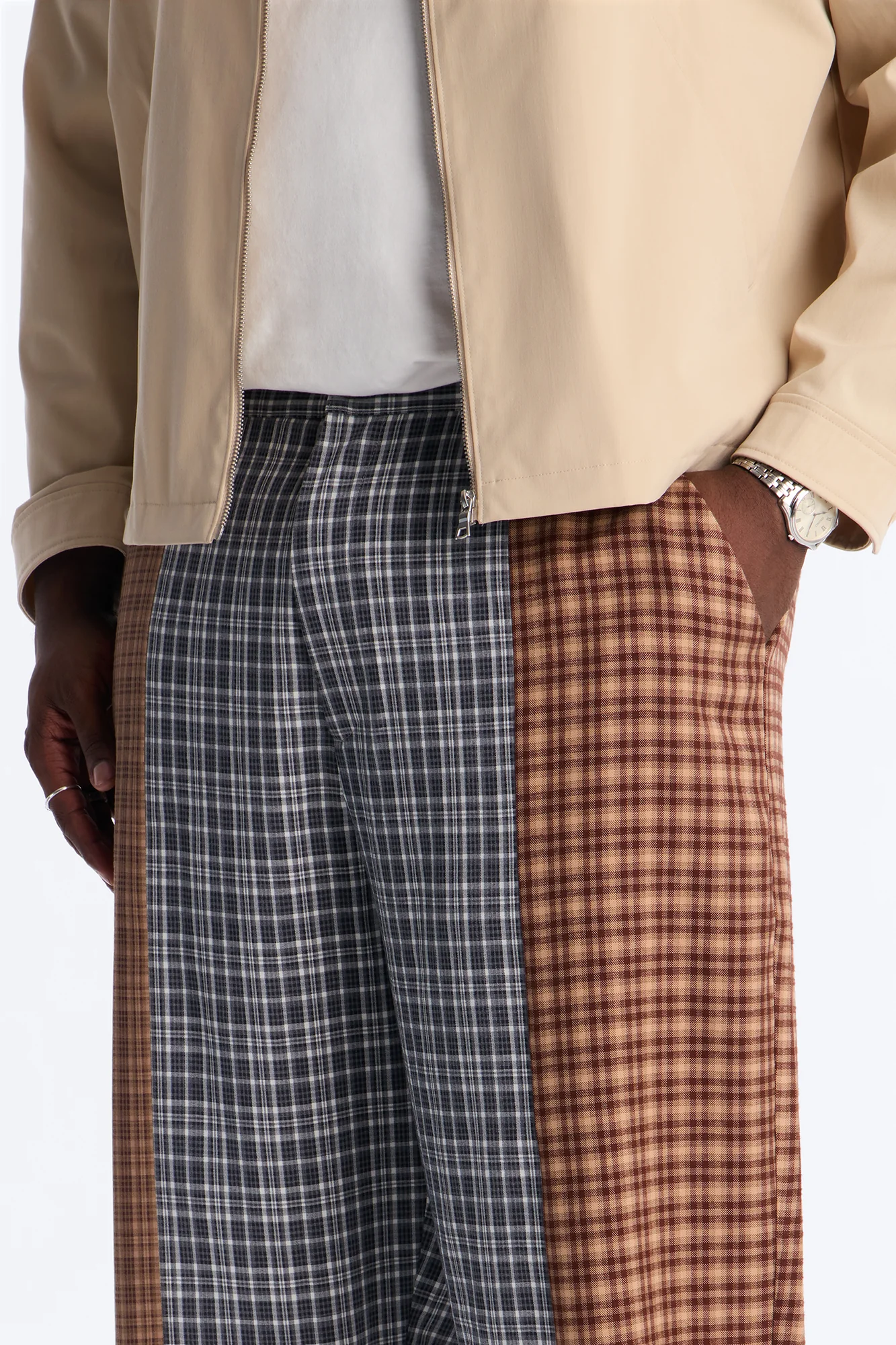 Relaxed Feedback Plaid Pant - Multi Color - Image 7