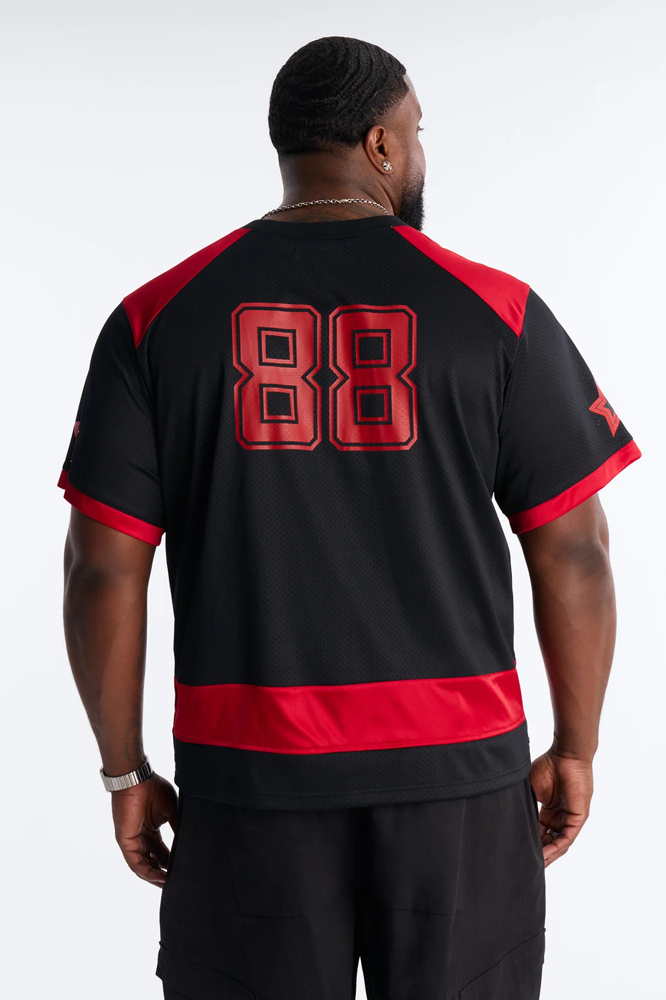 Relaxed Good Times Retro Varsity Jersey - Black - Image 8