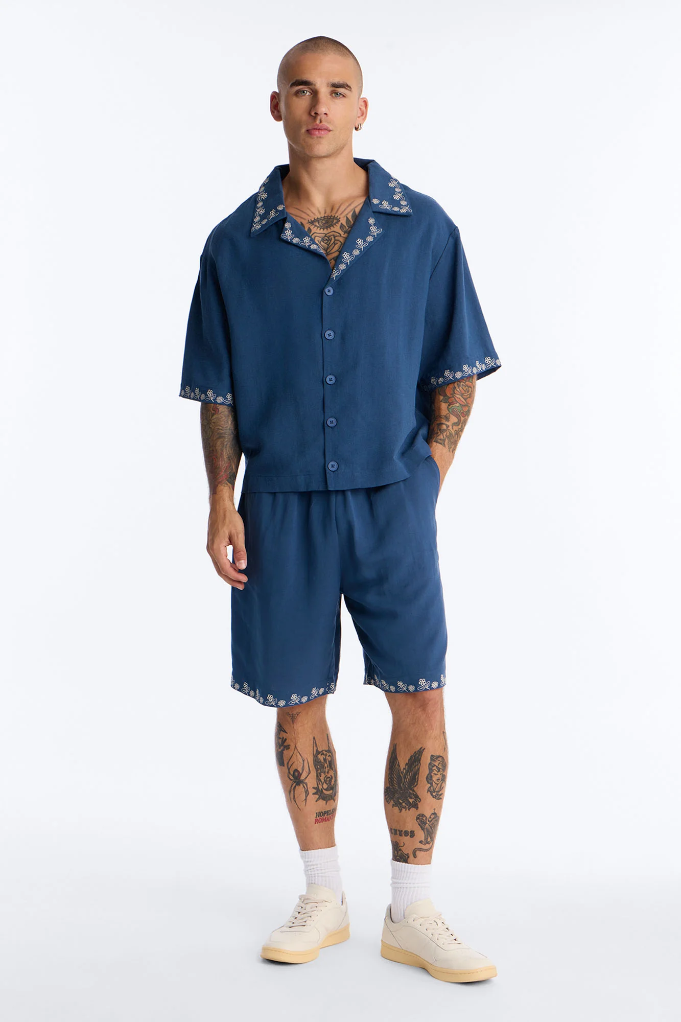 Relaxed Harbor Hideaway Button Up Shirt - Navy - Image 2
