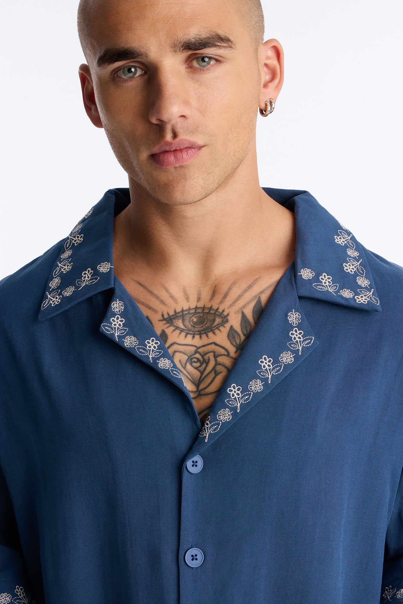 Relaxed Harbor Hideaway Button Up Shirt - Navy - Image 3
