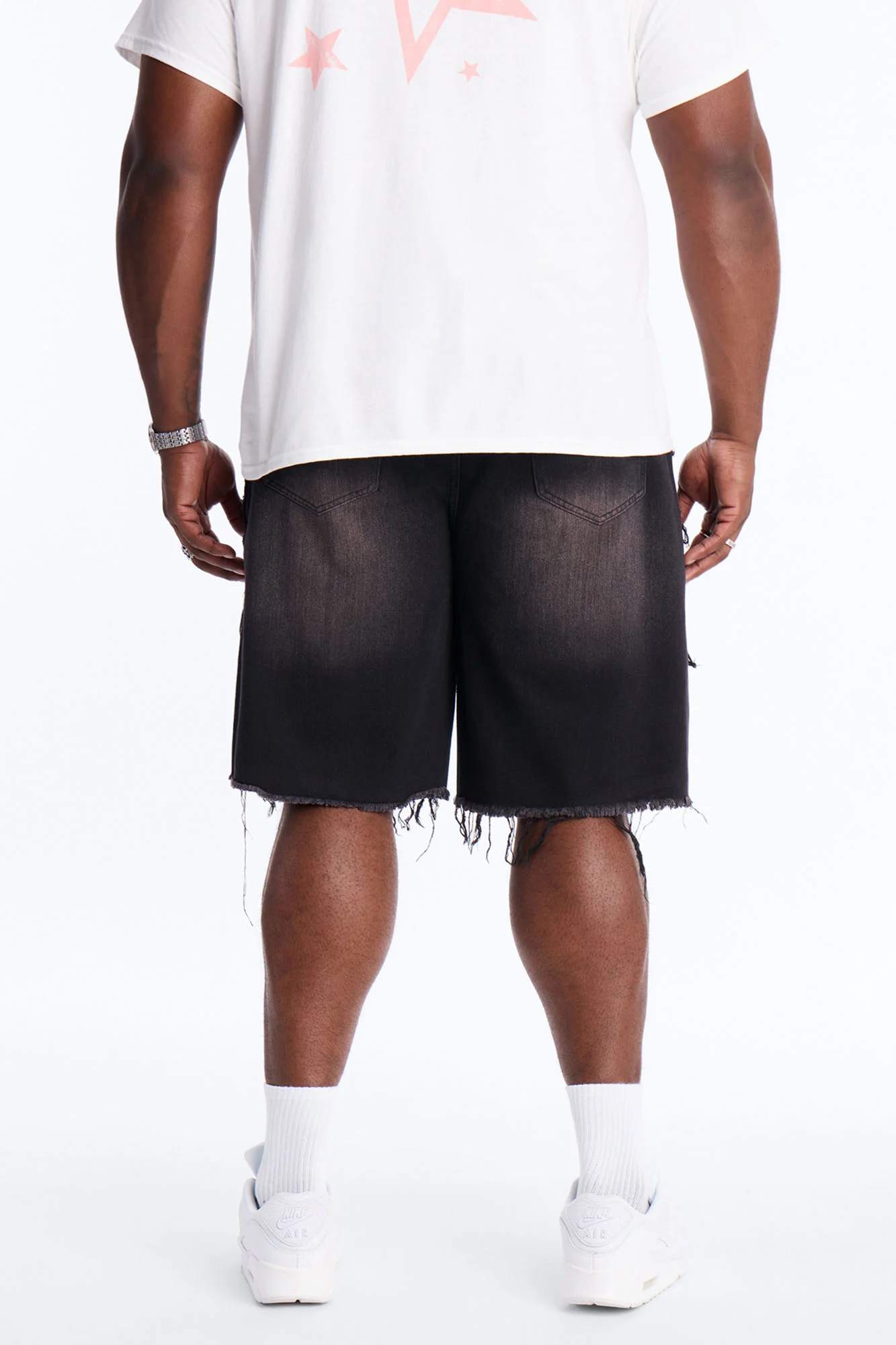 Relaxed Jeweled Havoc Denim Short - Black - Image 9
