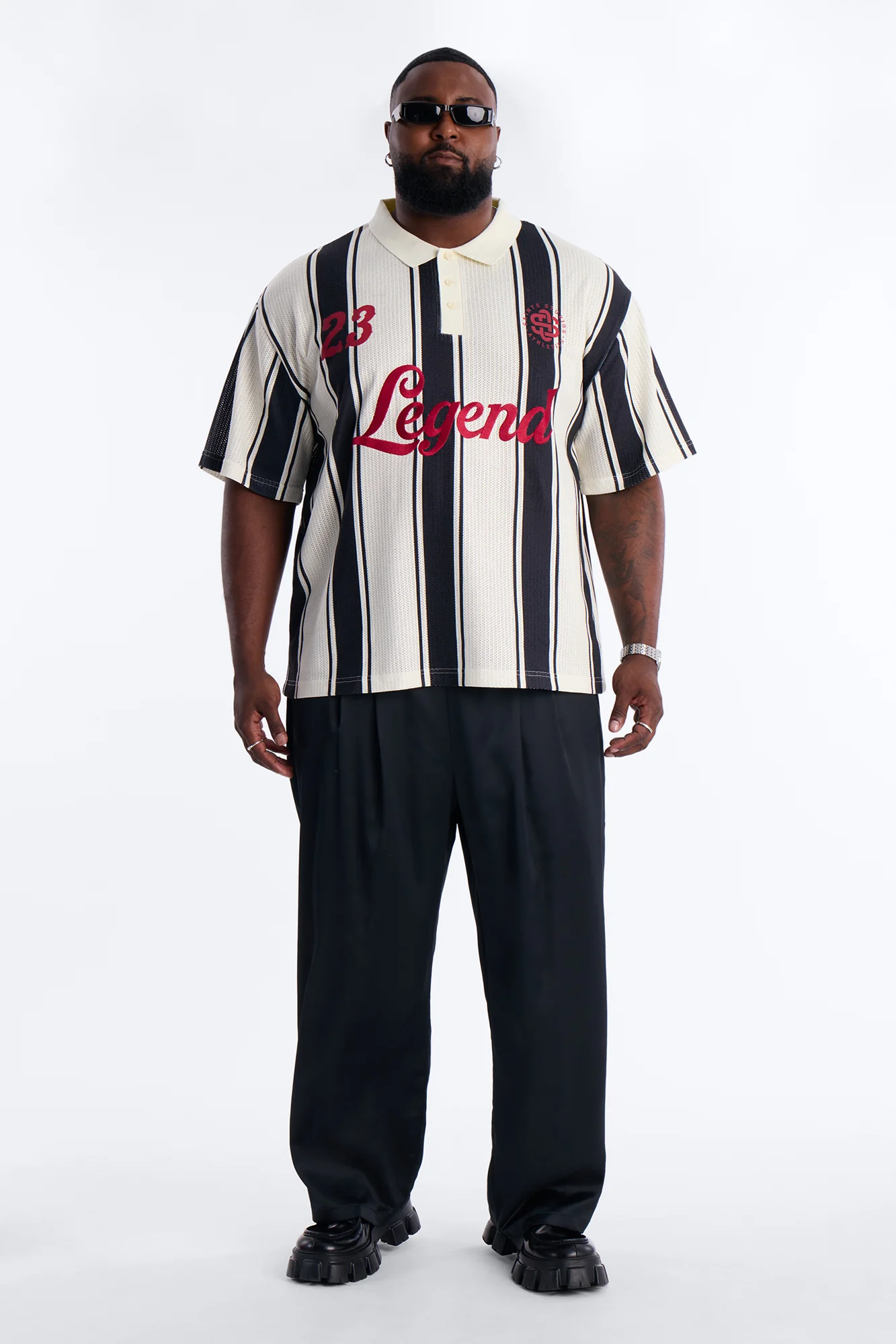 Relaxed Liquid Shadow Pleated Trouser - Black - Image 6