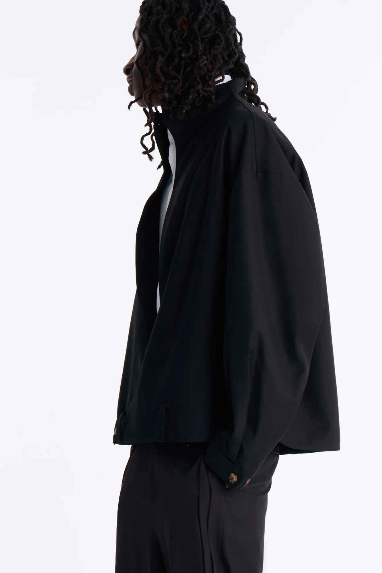 Relaxed Luxe Flow Blazer - Black - Image 3