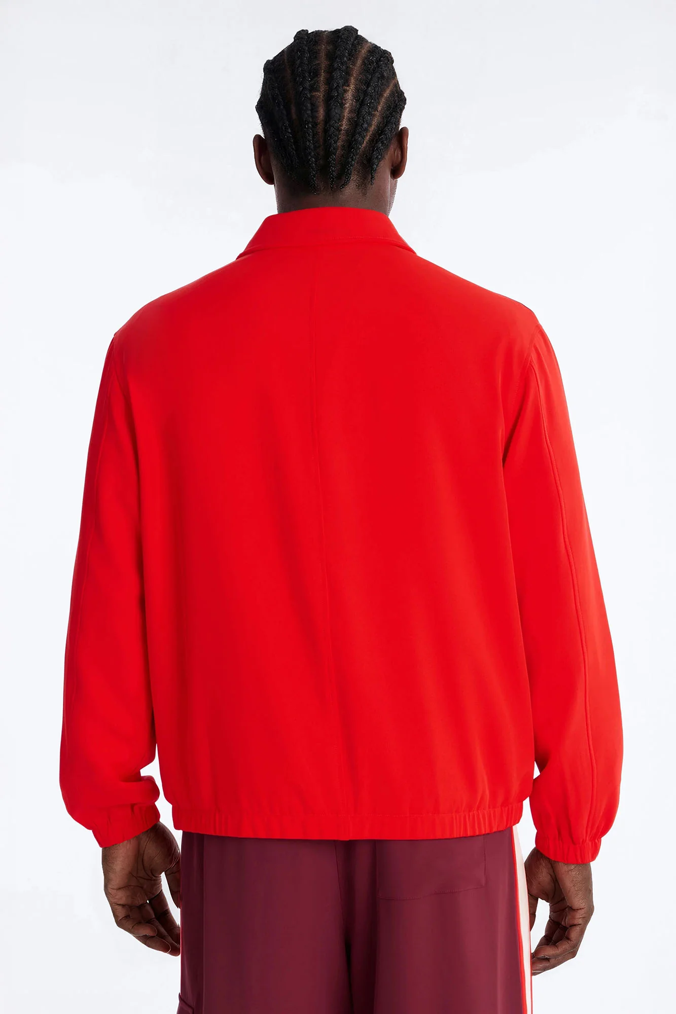 Relaxed Manchester Colorblock Coach Jacket - Red - Image 3
